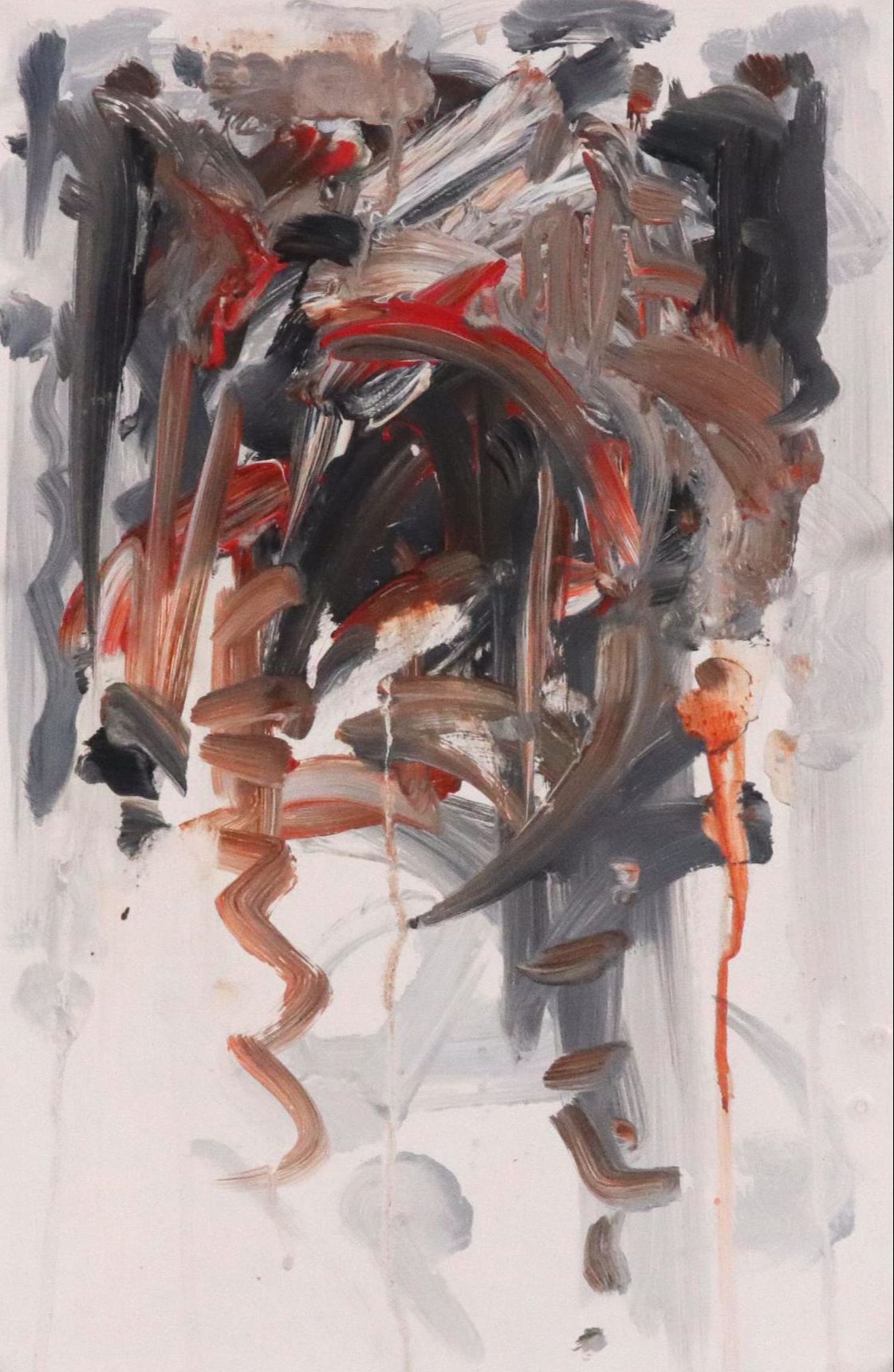 Jack Meanwell Abstract Expressionist Oil Painting, 1994