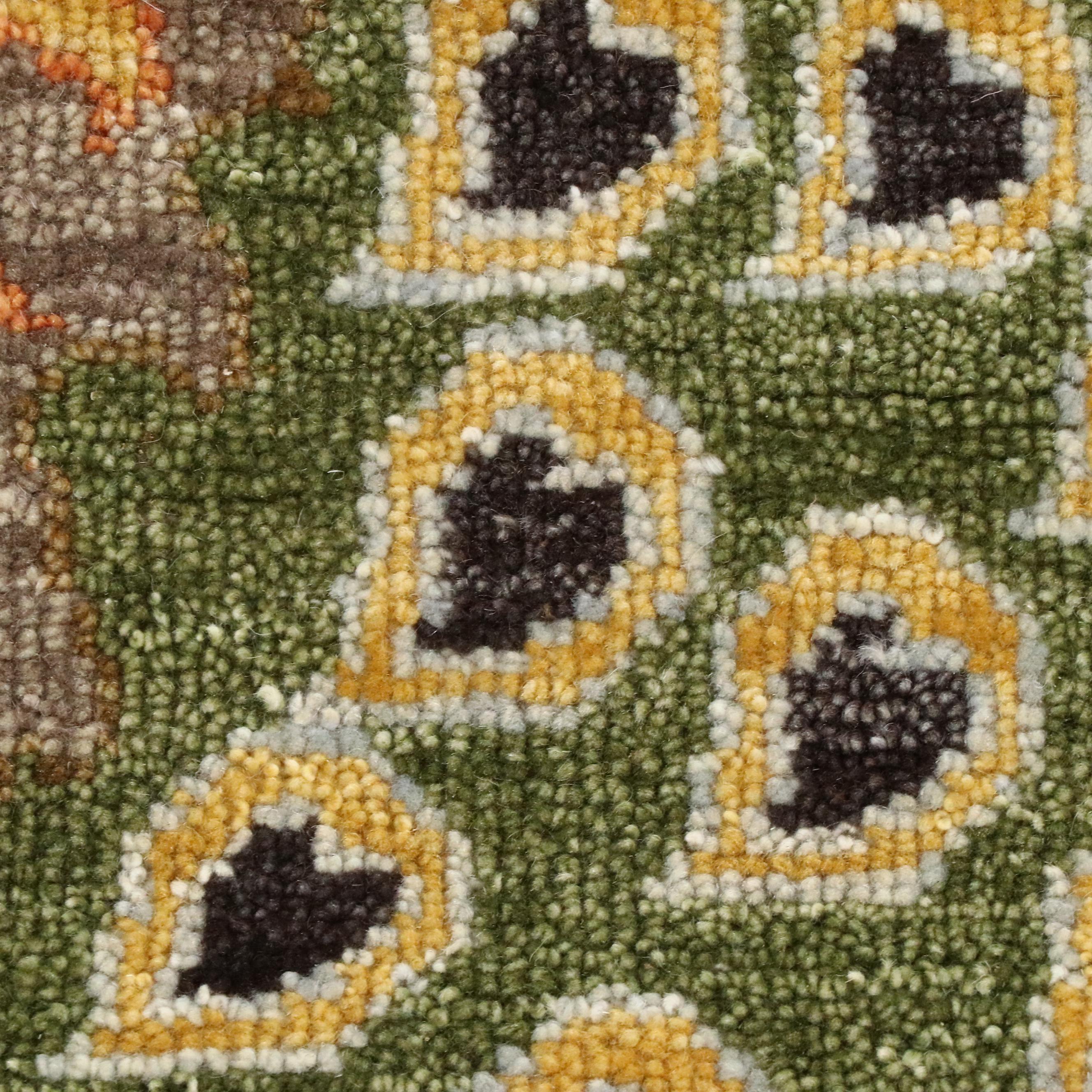 6' x 9'2 Hand-Knotted Indian Pictorial Birds of Paradise Area Rugs