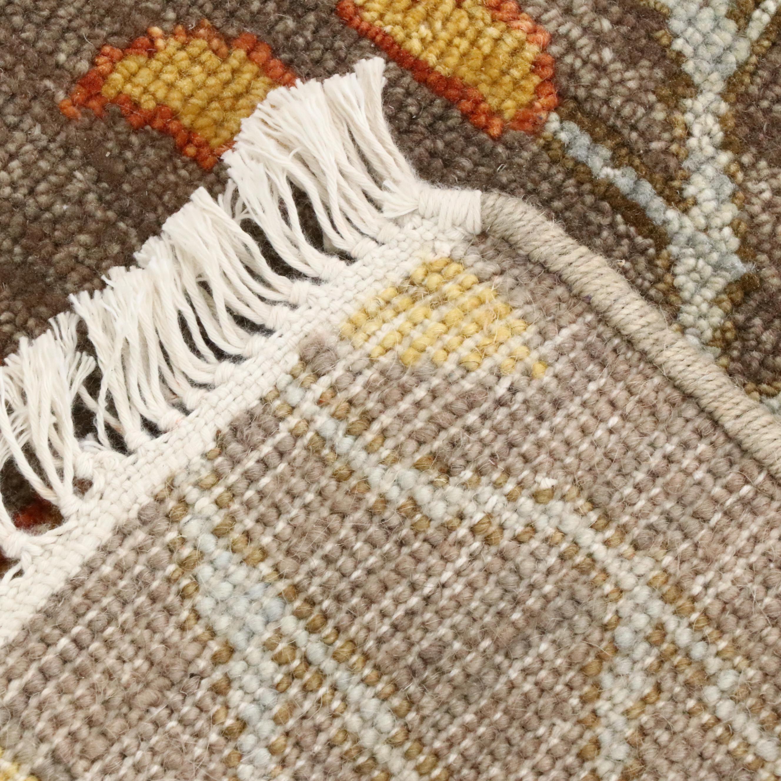 6' x 9'2 Hand-Knotted Indian Pictorial Birds of Paradise Area Rugs