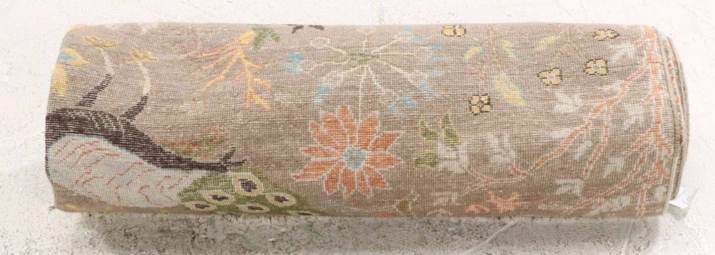 6' x 9'2 Hand-Knotted Indian Pictorial Birds of Paradise Area Rugs