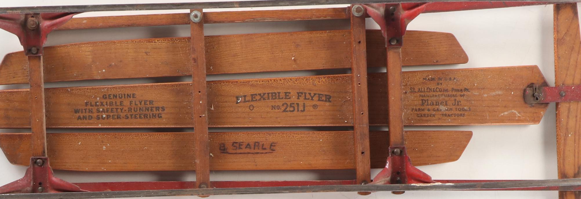 Flexible Flyer, Snow Bird and Champion F-60 Wood and Metal Runner Sleds