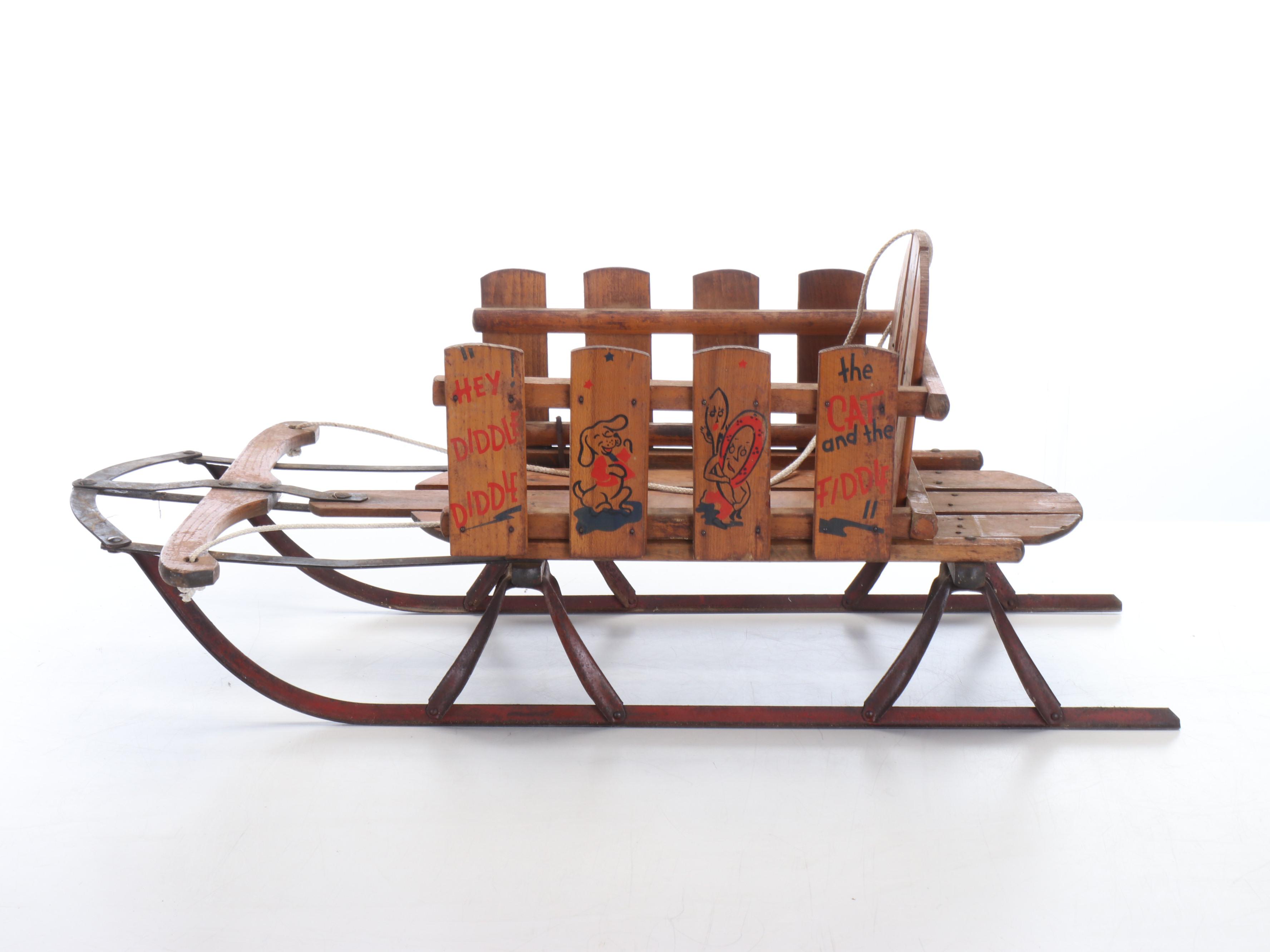 Flexible Flyer, Snow Bird and Champion F-60 Wood and Metal Runner Sleds