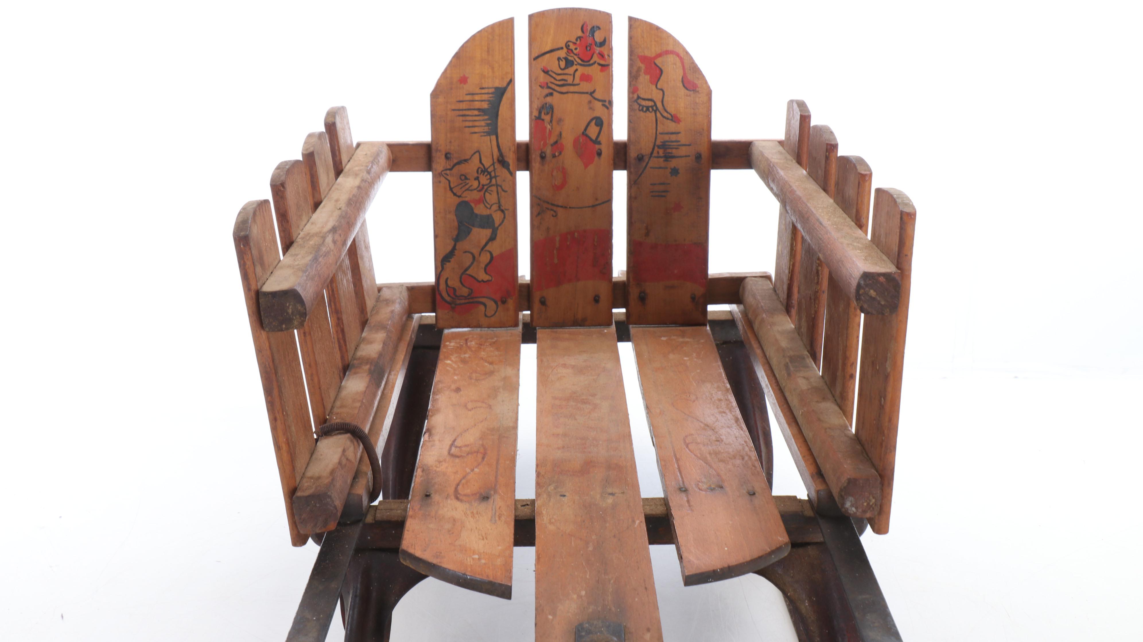 Flexible Flyer, Snow Bird and Champion F-60 Wood and Metal Runner Sleds