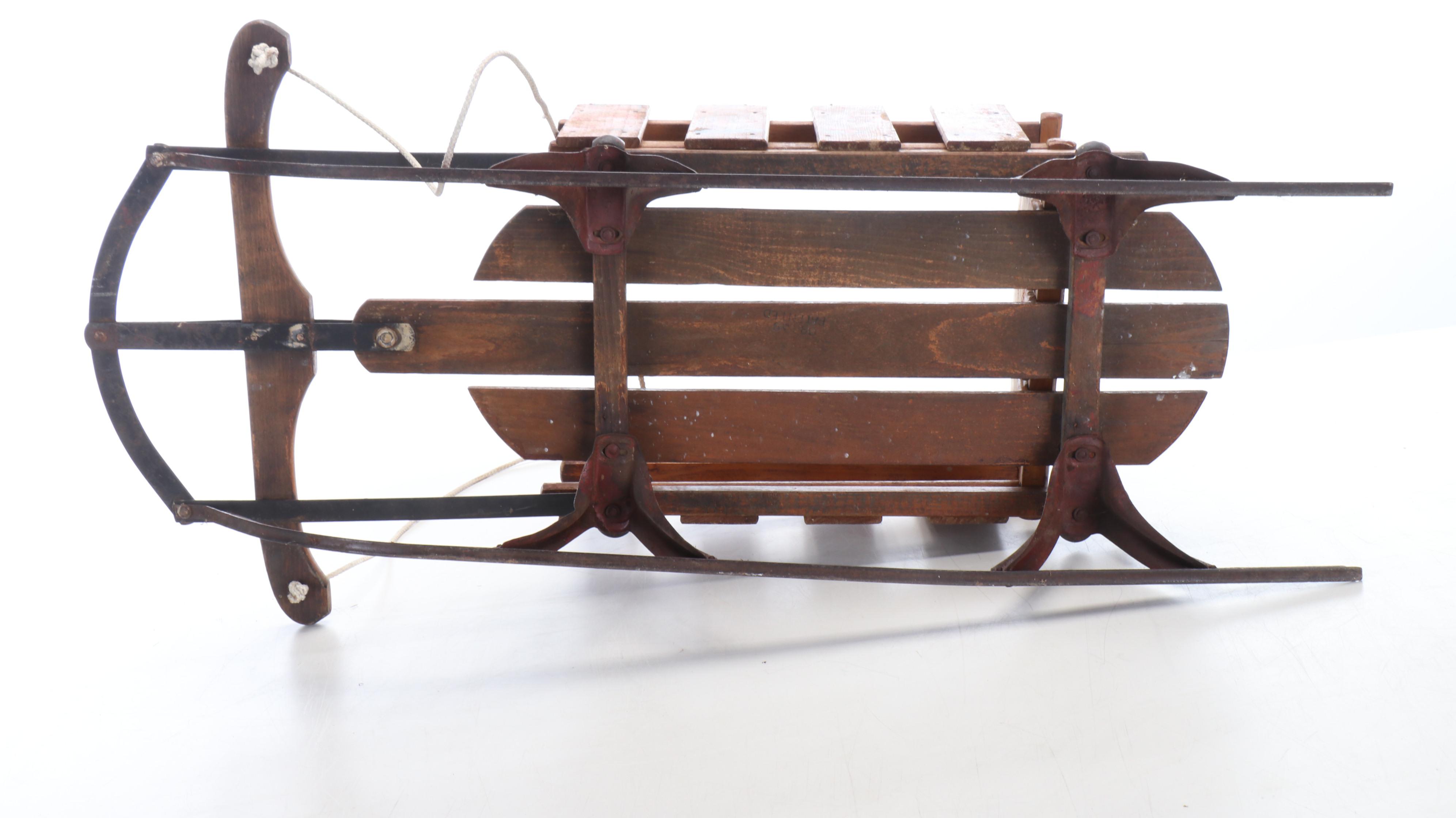 Flexible Flyer, Snow Bird and Champion F-60 Wood and Metal Runner Sleds