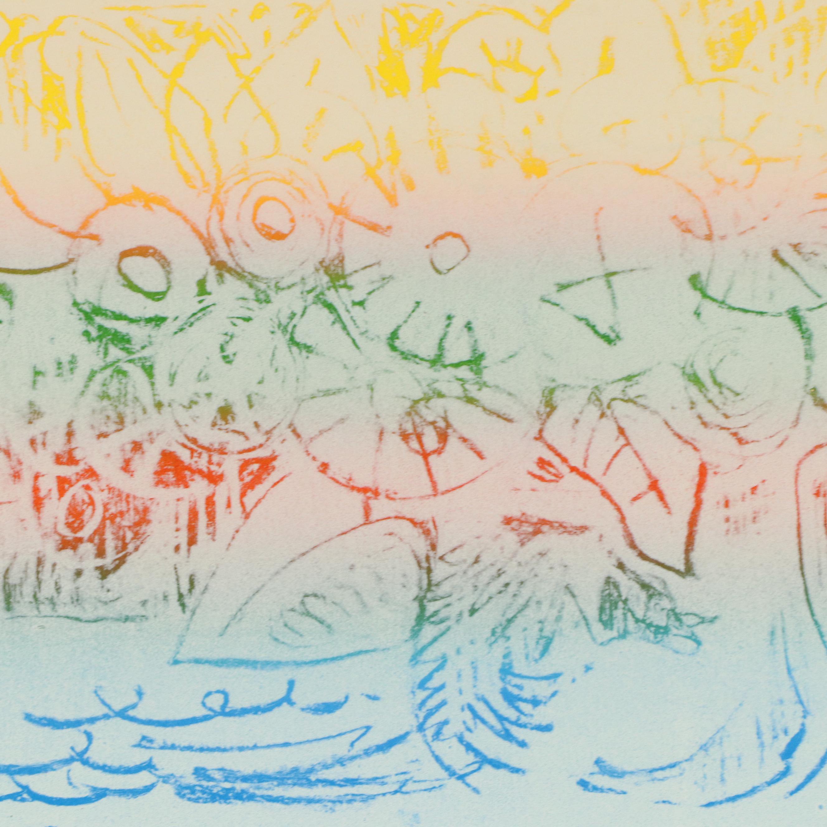 Jack Meanwell Abstract Monotype Print, 1980