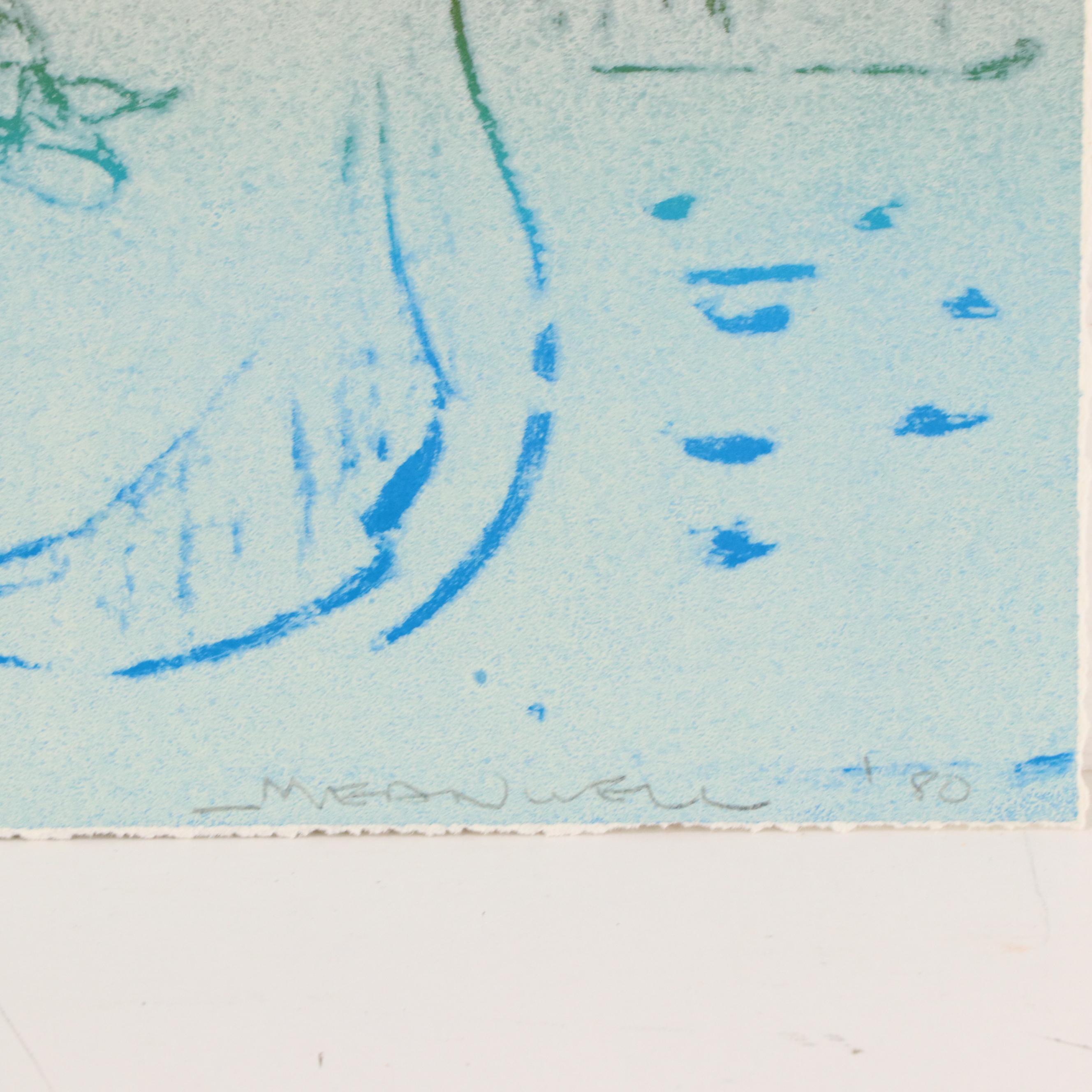 Jack Meanwell Abstract Monotype Print, 1980