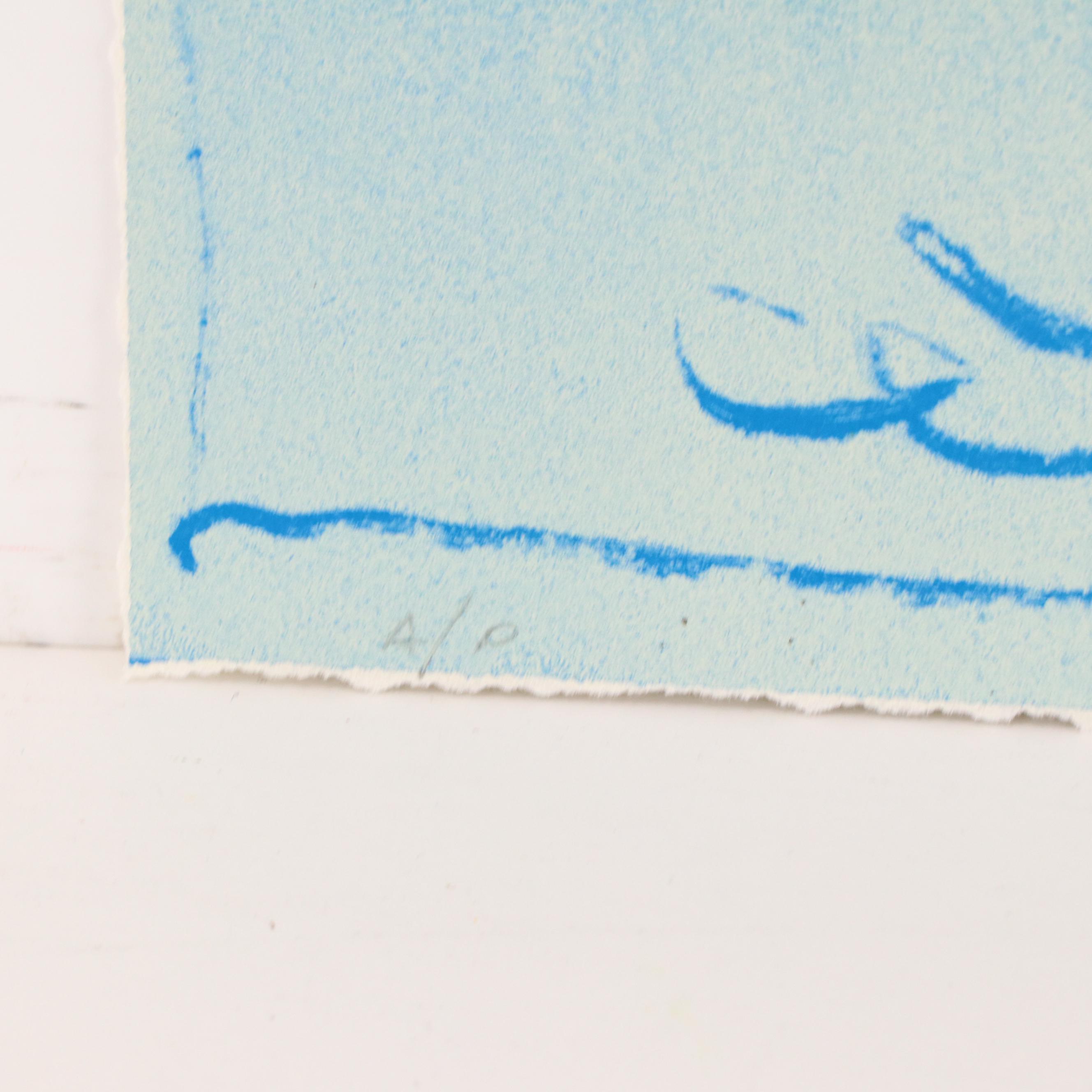 Jack Meanwell Abstract Monotype Print, 1980