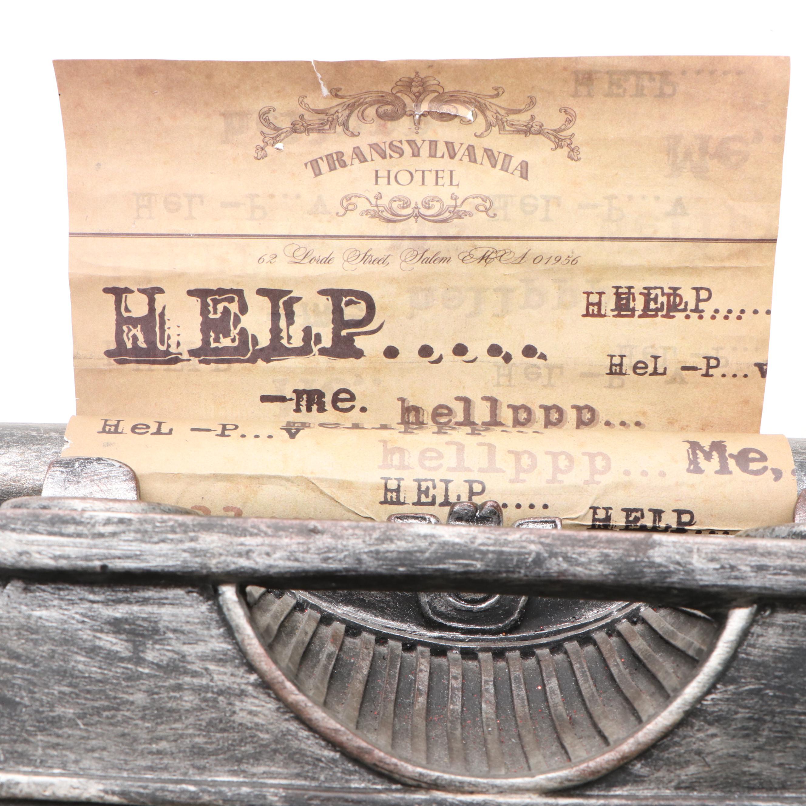 Grandin Road Halloween Animated Haunted Typewriter