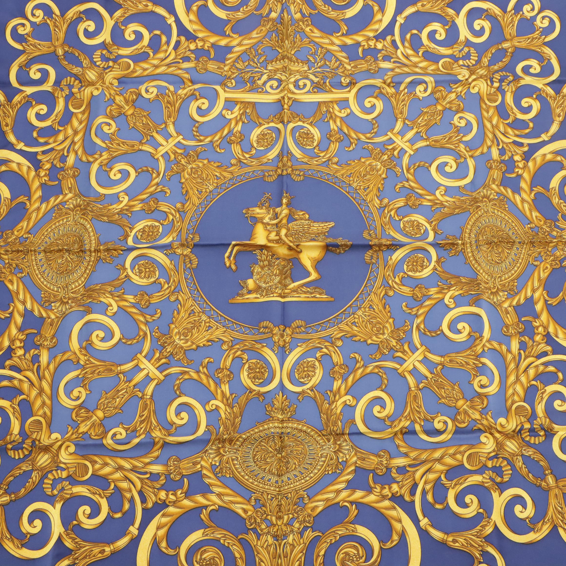 Hermès "Les Tuileries" Silk Twill Scarf 90