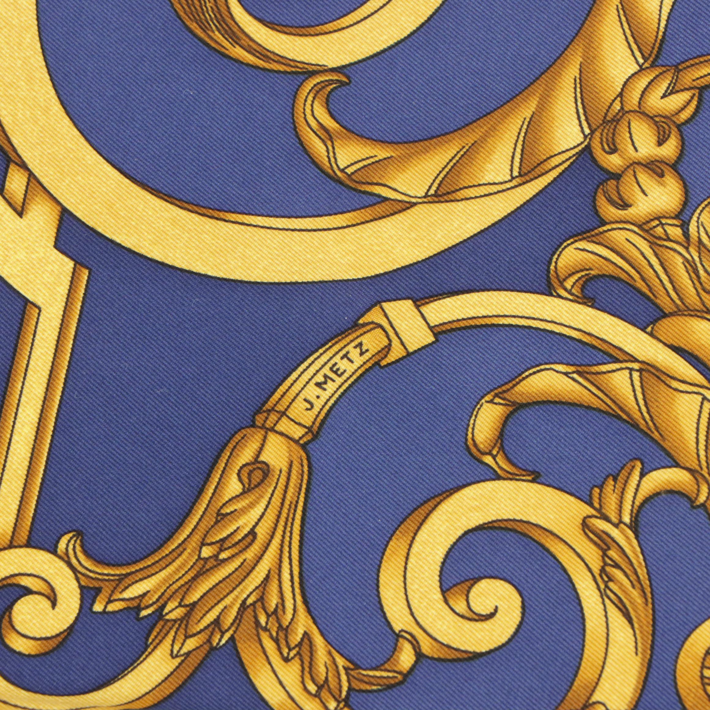 Hermès "Les Tuileries" Silk Twill Scarf 90