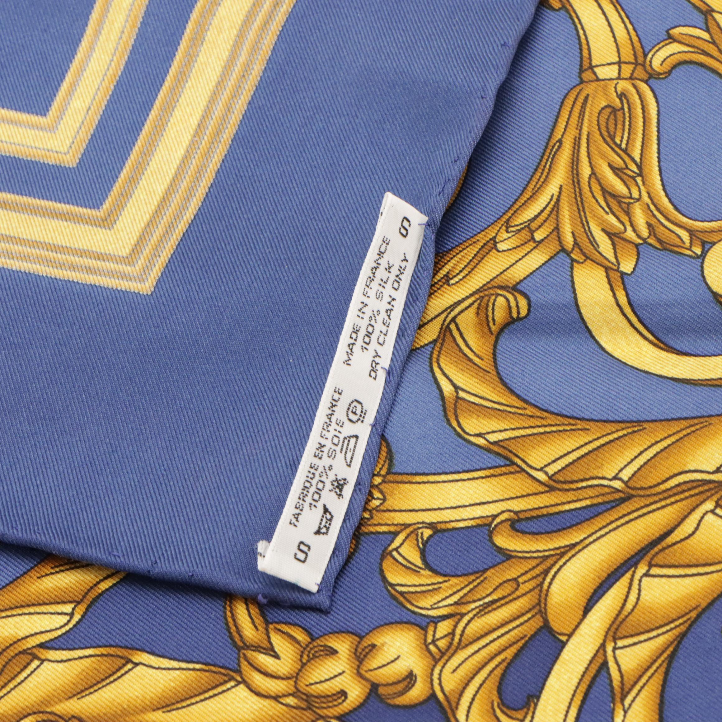 Hermès "Les Tuileries" Silk Twill Scarf 90