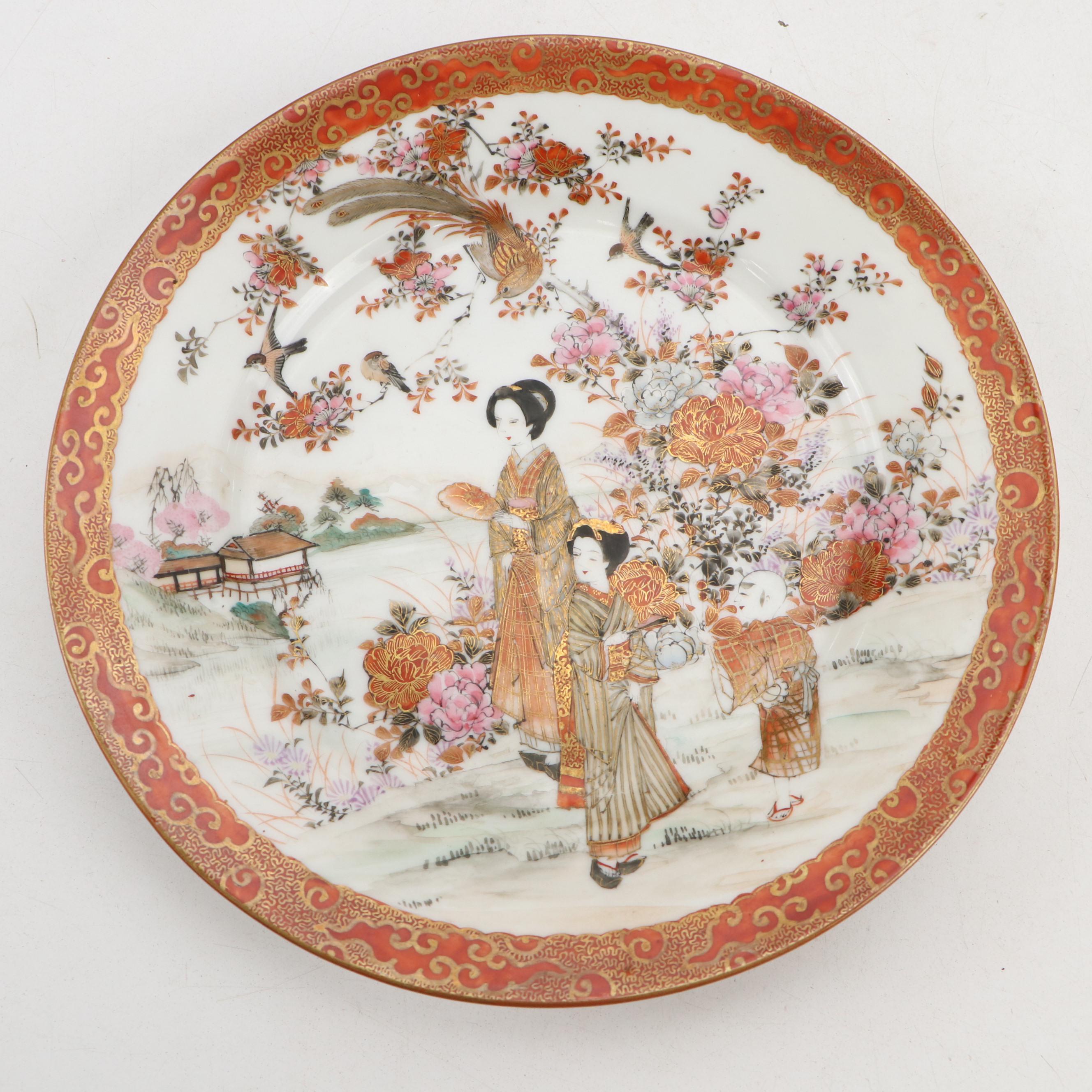 Japanese Satsuma and Imari Porcelain Plates