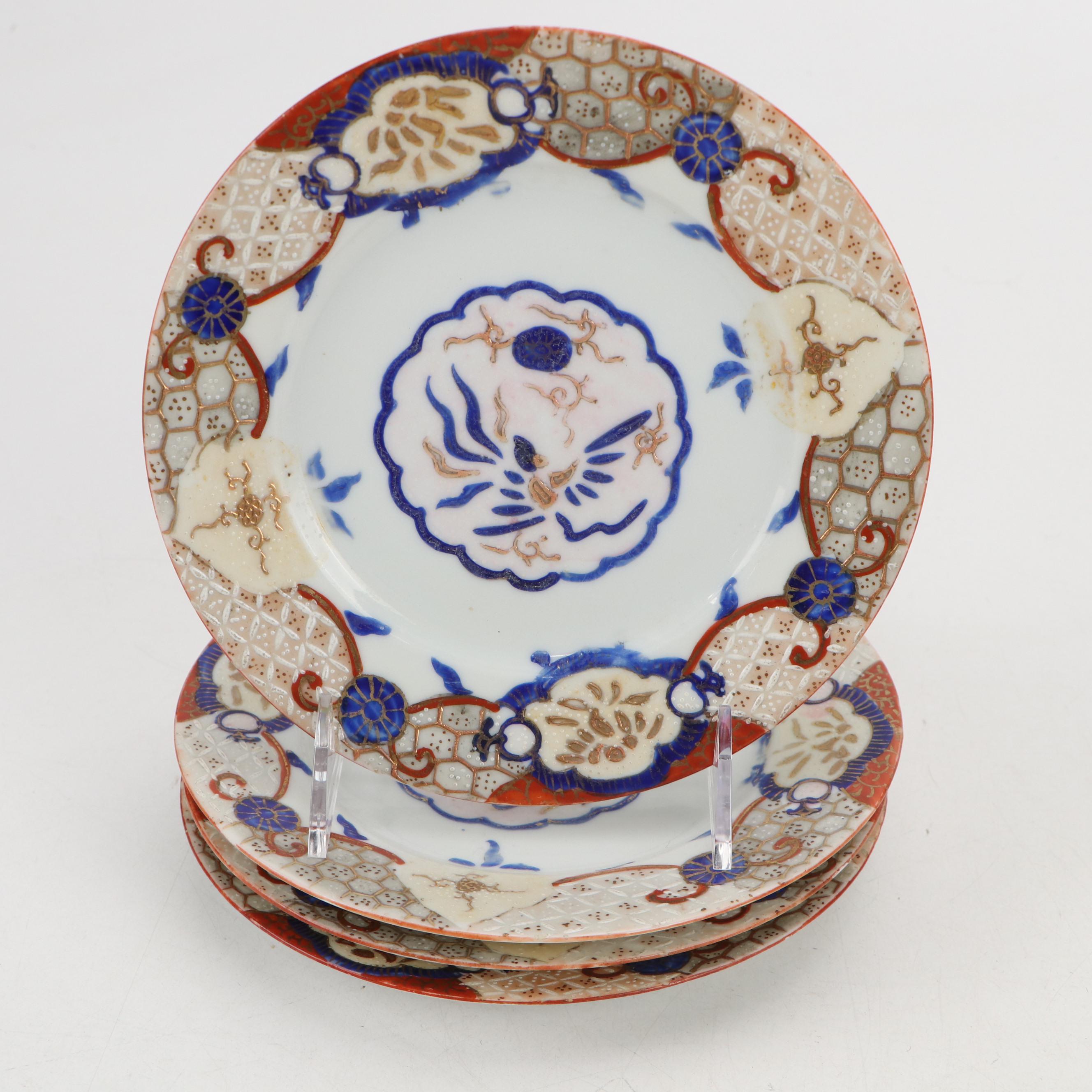 Japanese Satsuma and Imari Porcelain Plates