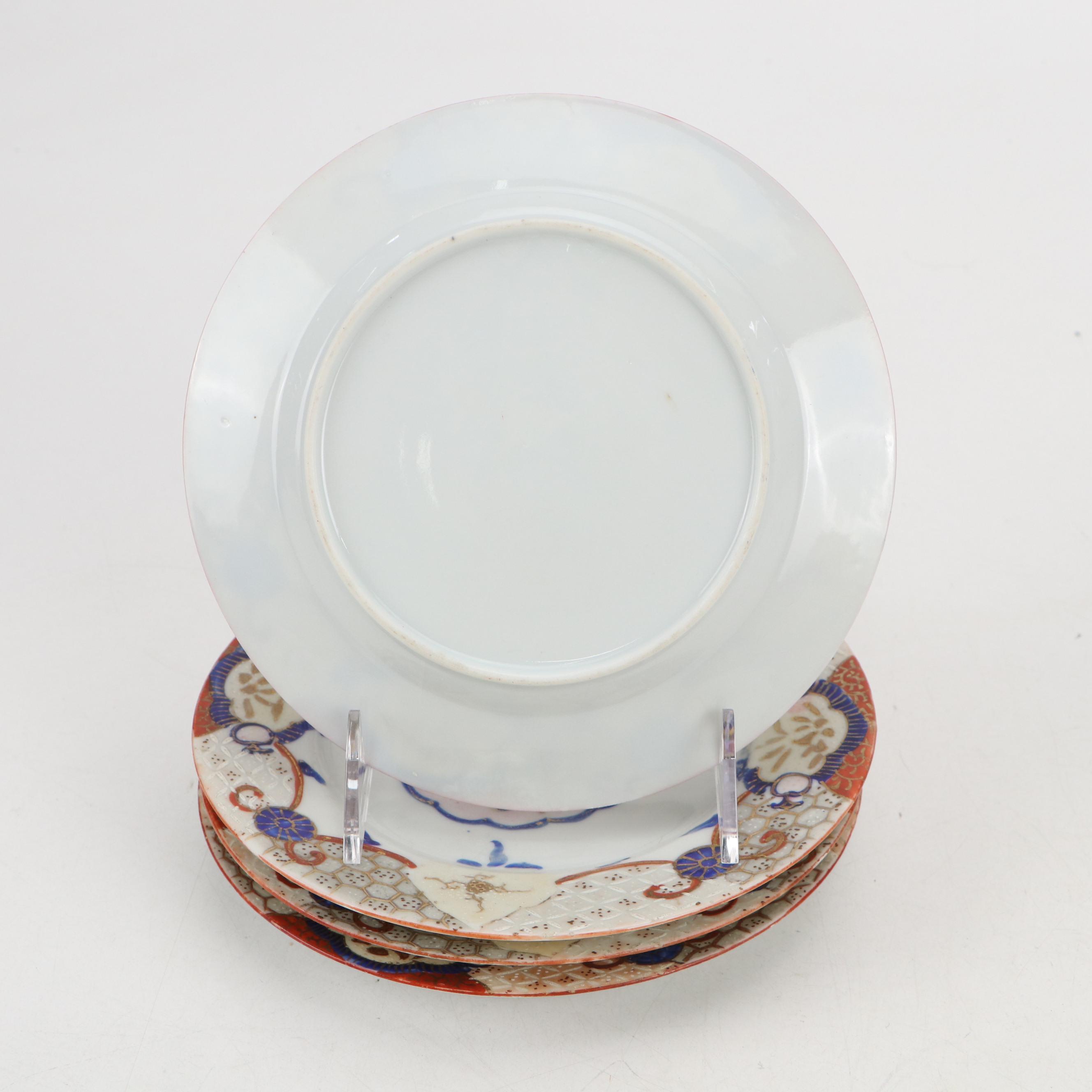 Japanese Satsuma and Imari Porcelain Plates
