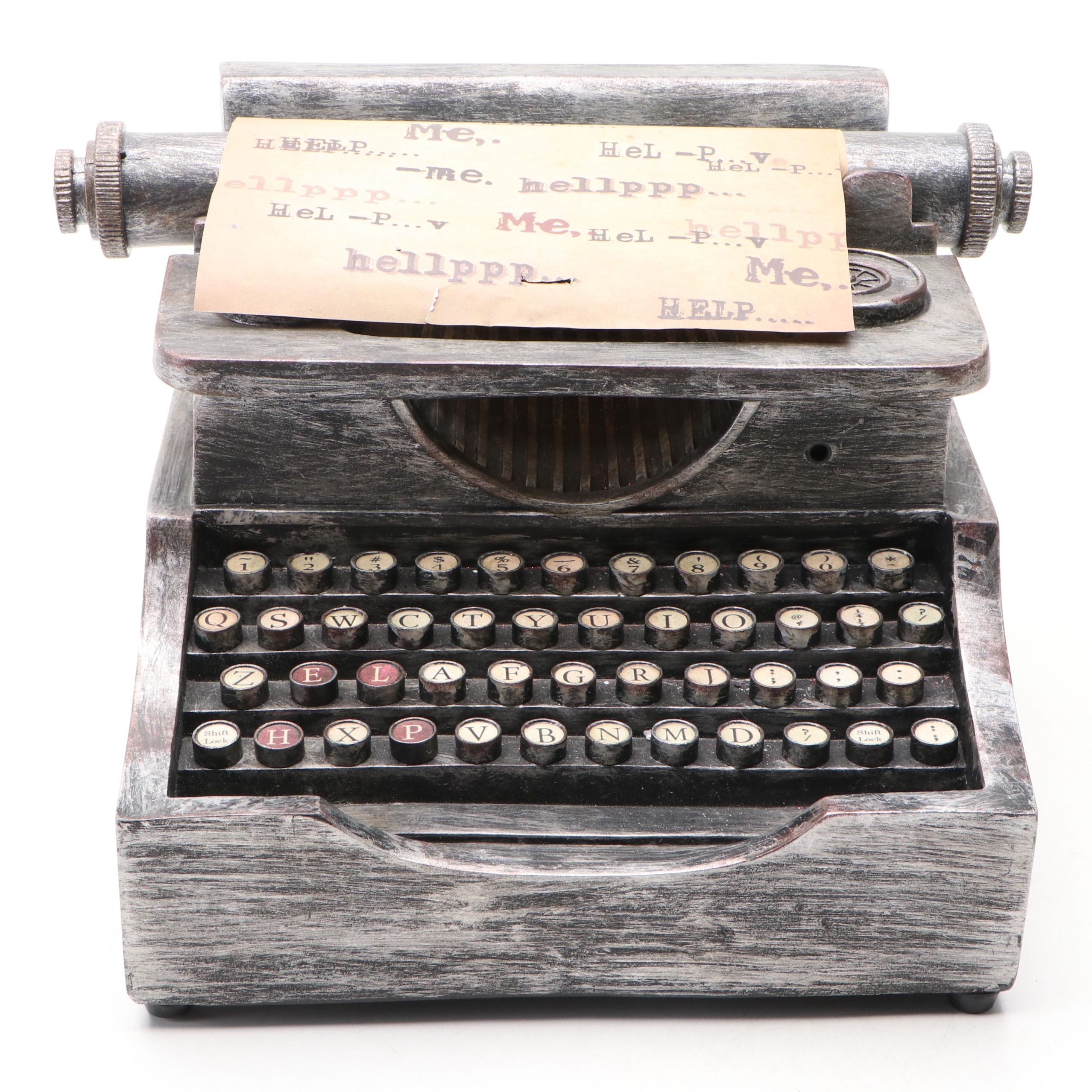 Grandin Road Halloween Animated Haunted Typewriter
