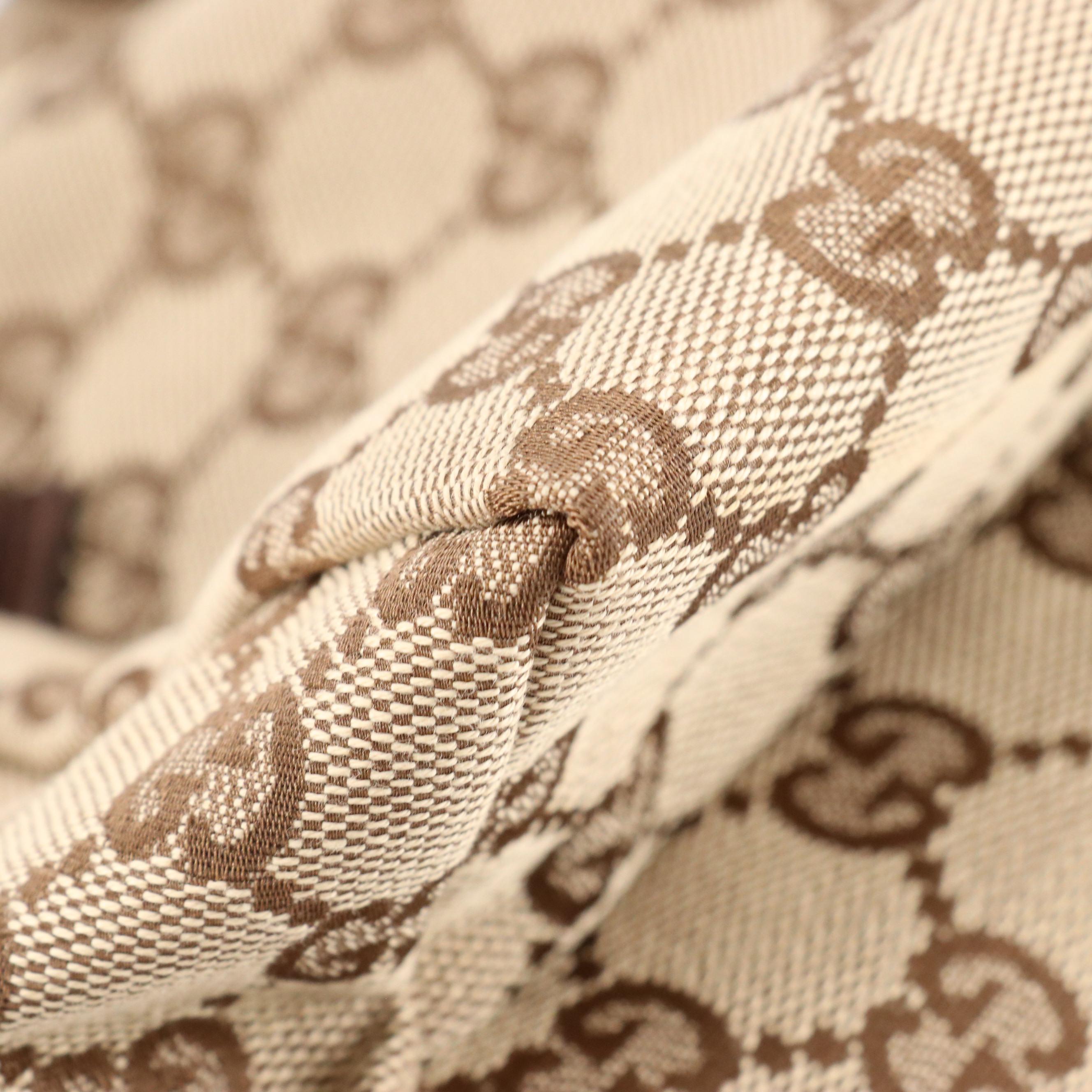 Gucci Mini Dome Bag in GG Canvas with Cinghiale Leather Trim