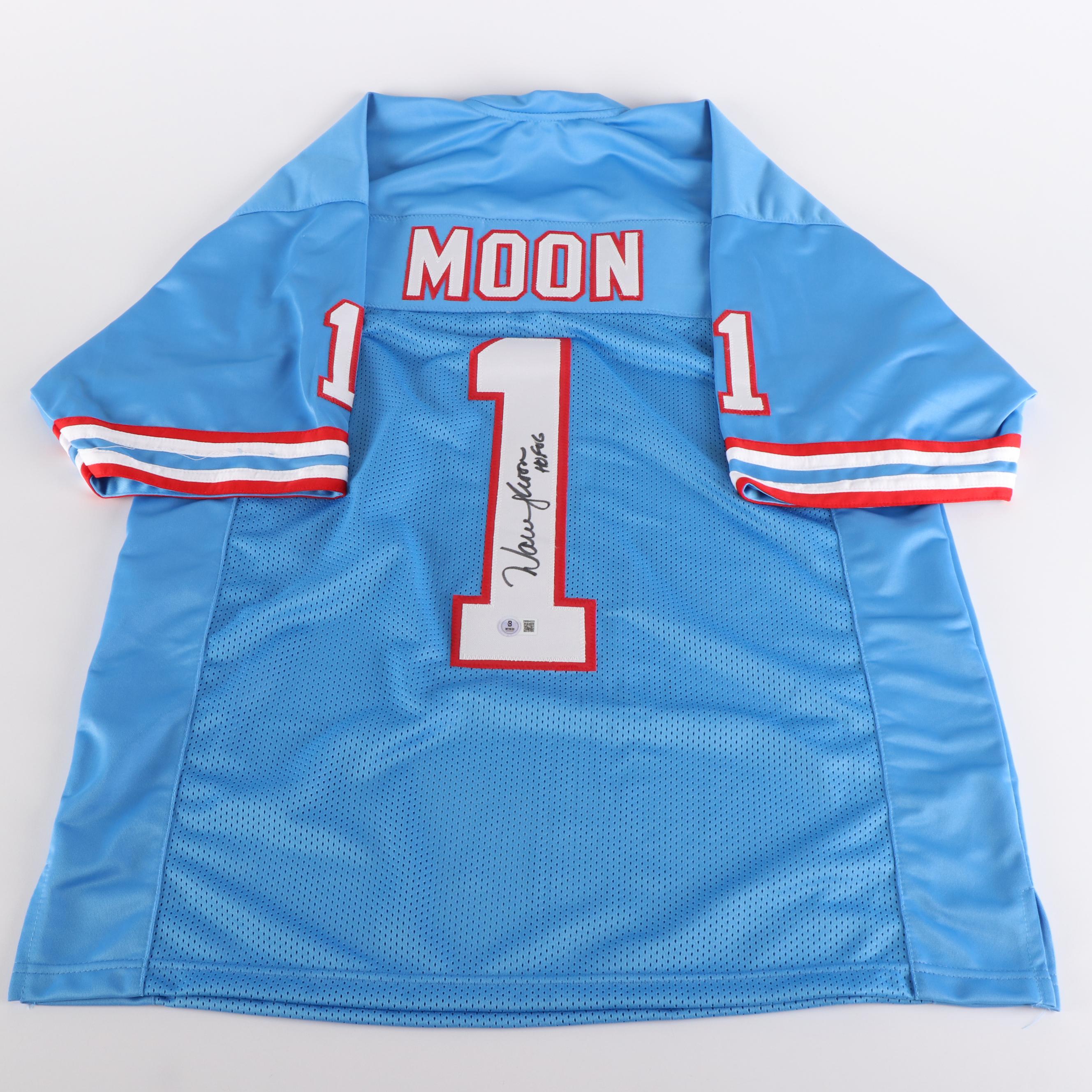 Warren Moon Signed “HOF 06” Houston Oilers Football Jersey, Beckett