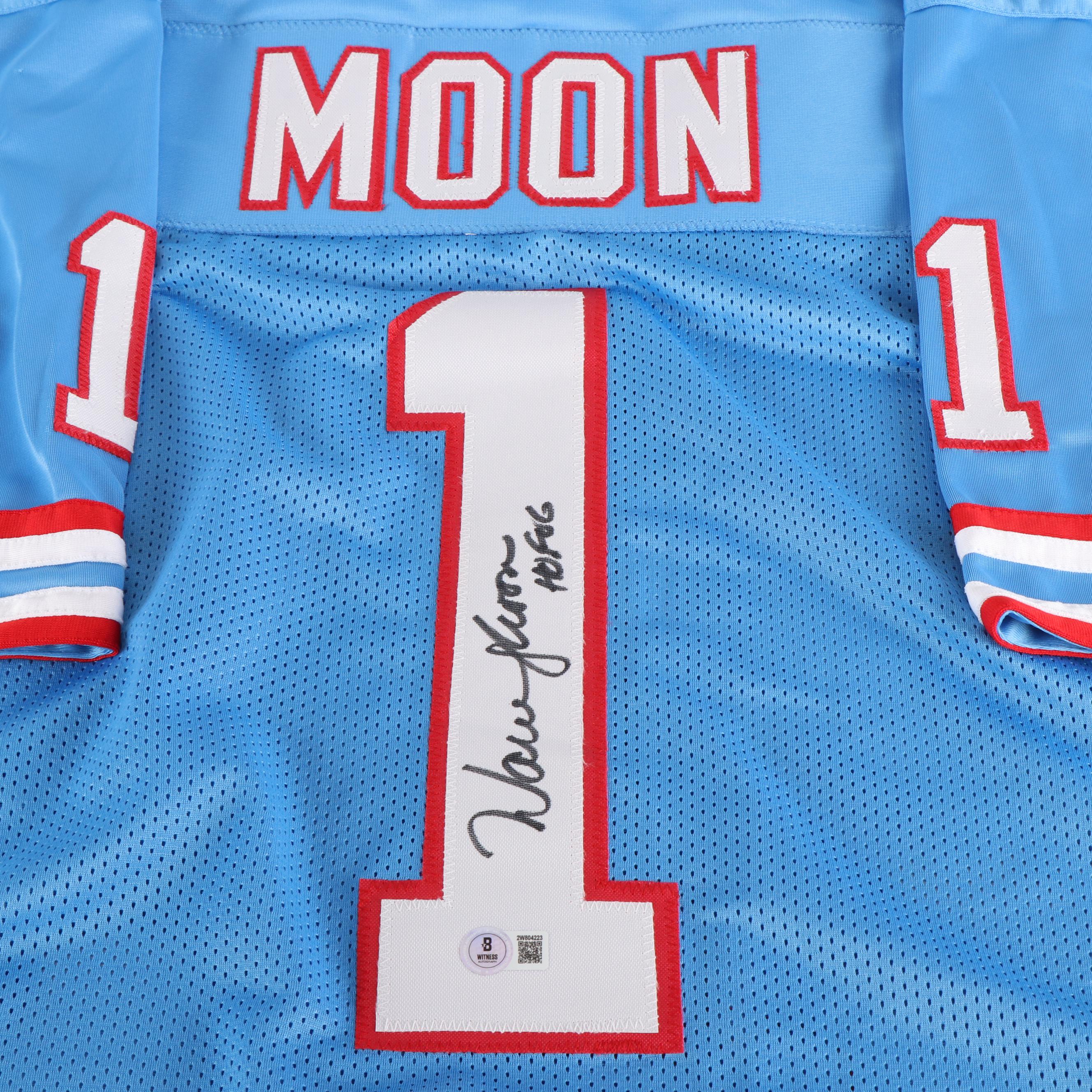 Warren Moon Signed “HOF 06” Houston Oilers Football Jersey, Beckett