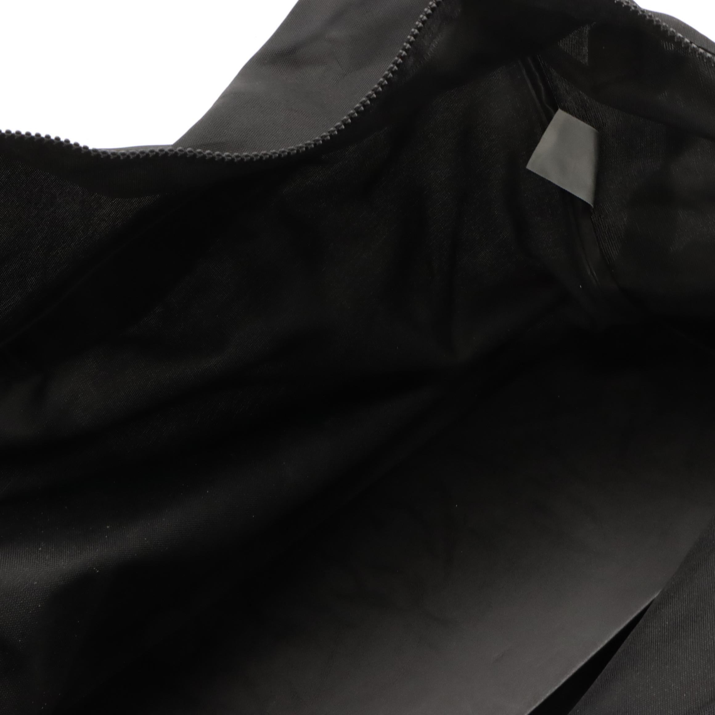 Britannia Travel Duffle Bag in Black Nylon Canvas and Blue Jacquard