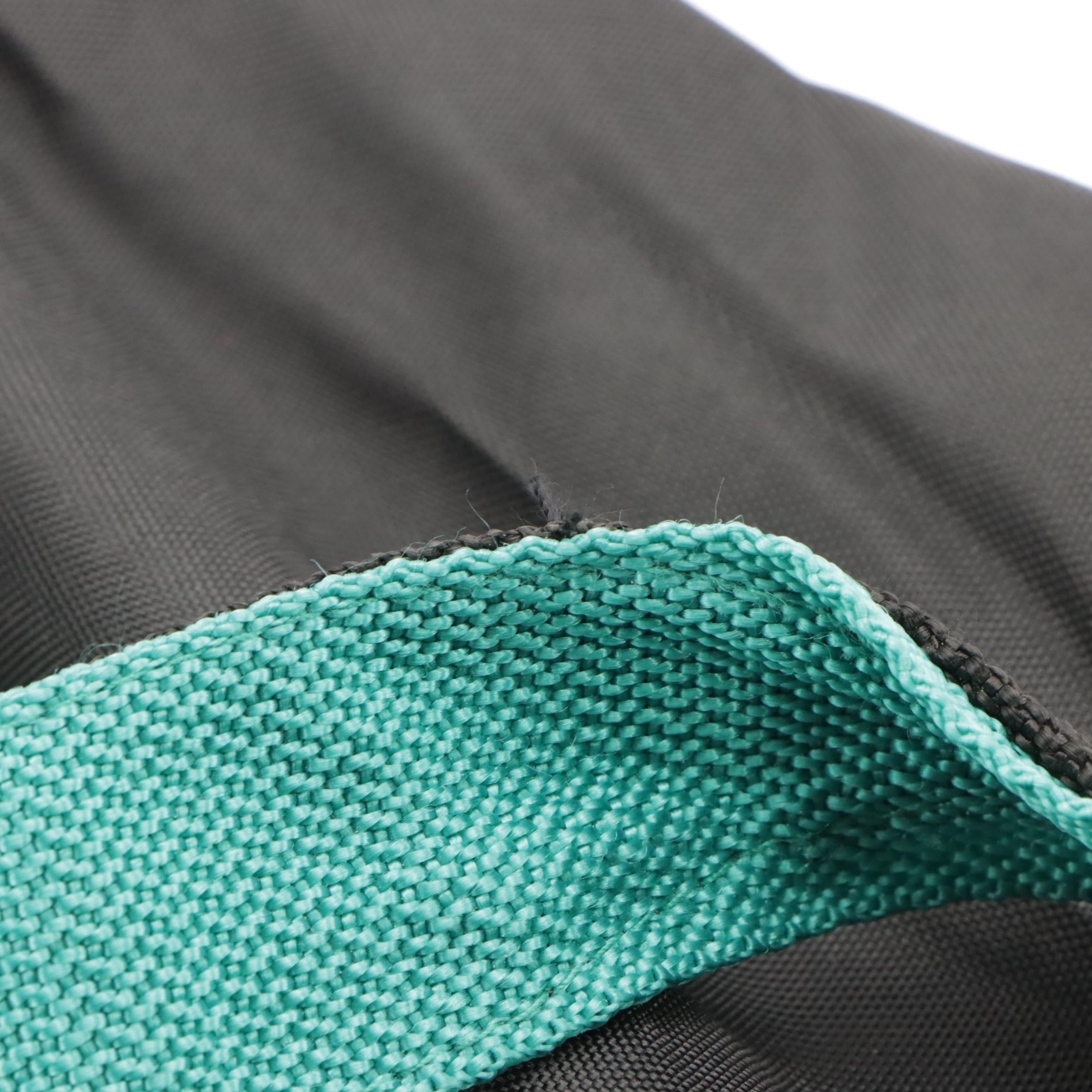 Britannia Travel Duffle Bag in Black Nylon Canvas and Blue Jacquard