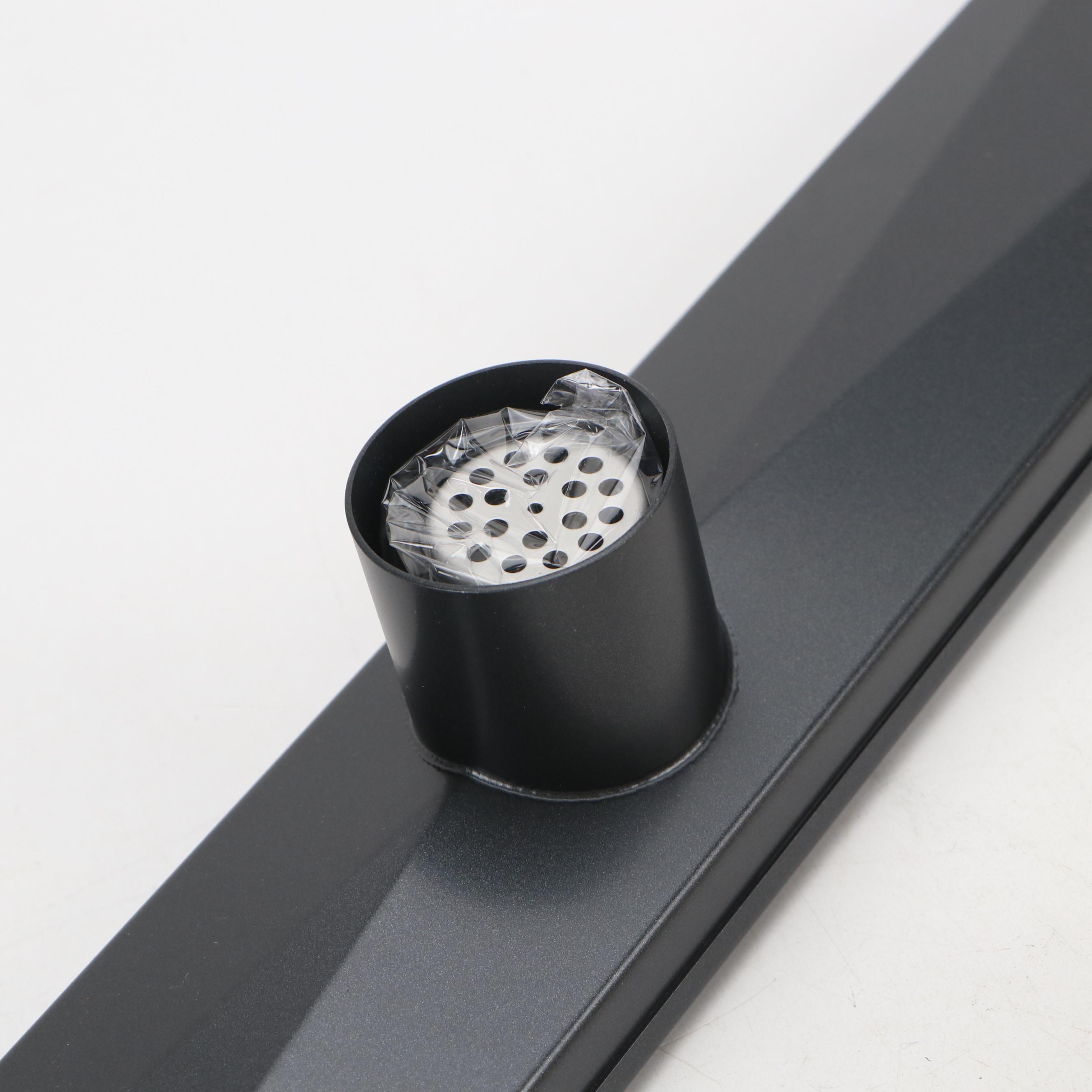 Matte Black 28" Linear Tile-In Shower Drains, Pair