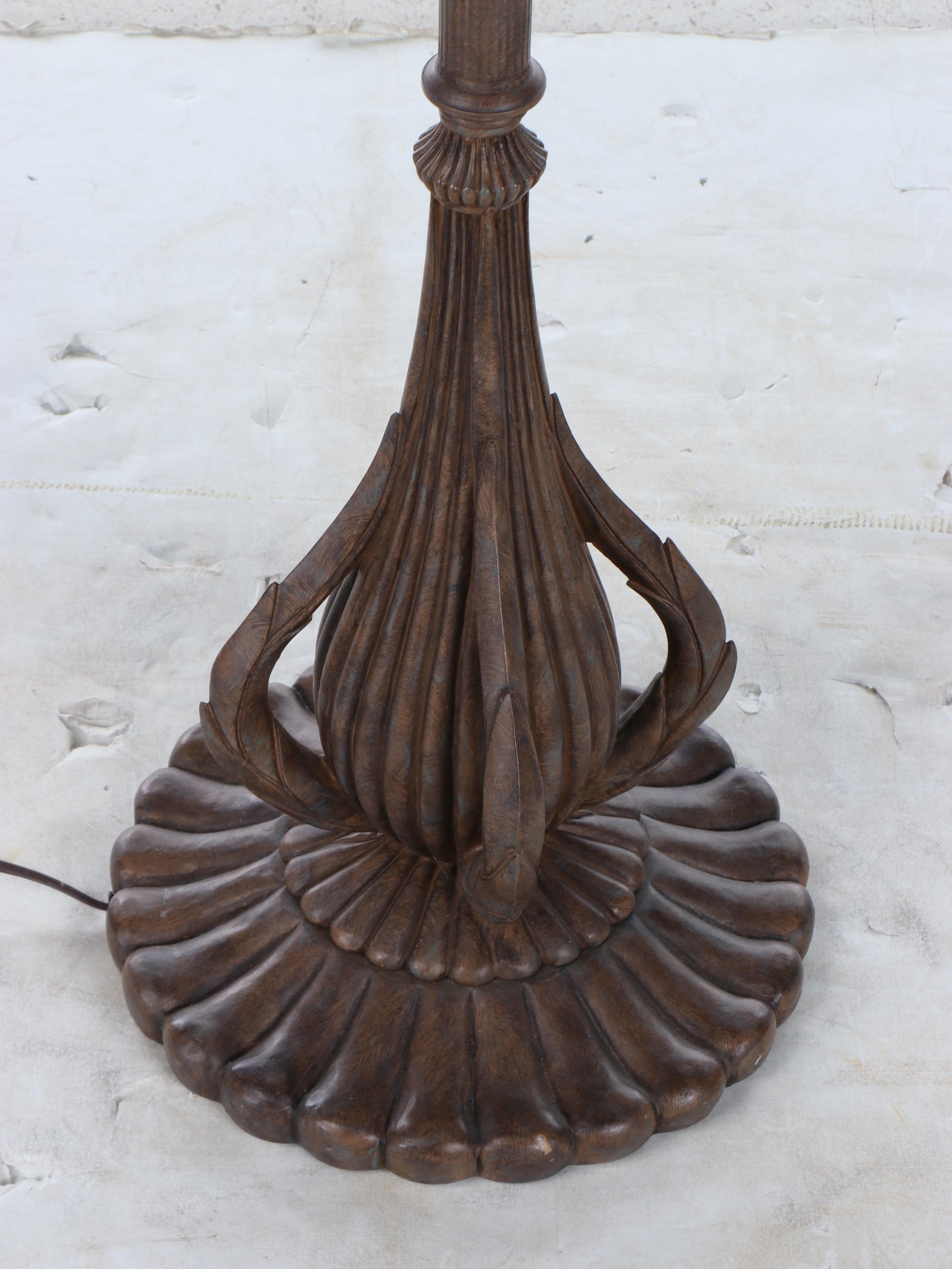 Kichler Lighting Bronzed Metal Floor Lamp with Slag Glass Shade, 2001