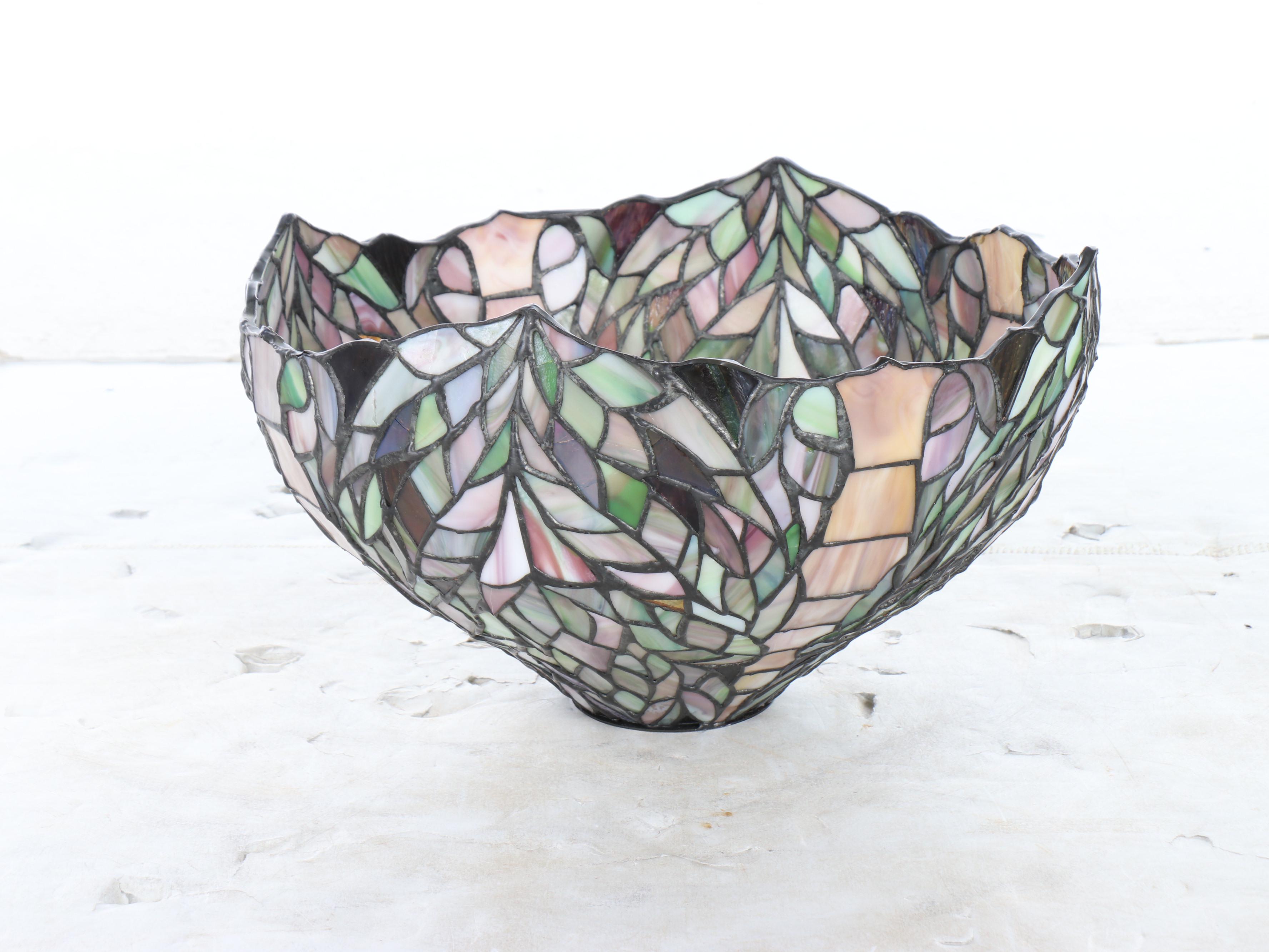 Kichler Lighting Bronzed Metal Floor Lamp with Slag Glass Shade, 2001