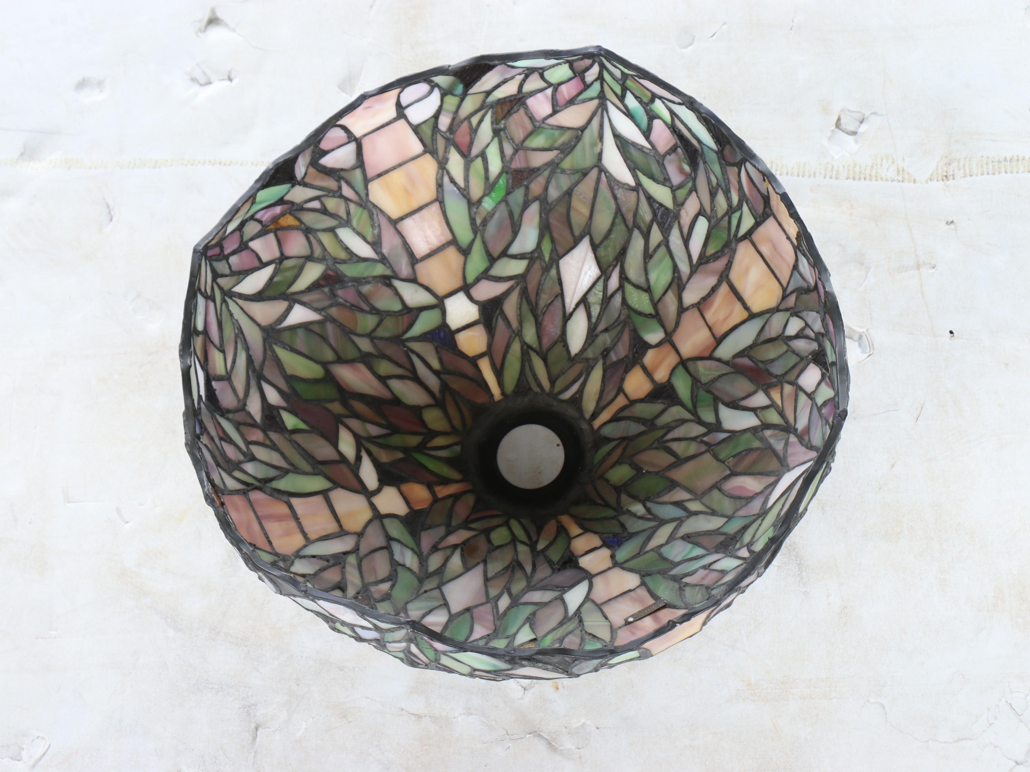 Kichler Lighting Bronzed Metal Floor Lamp with Slag Glass Shade, 2001