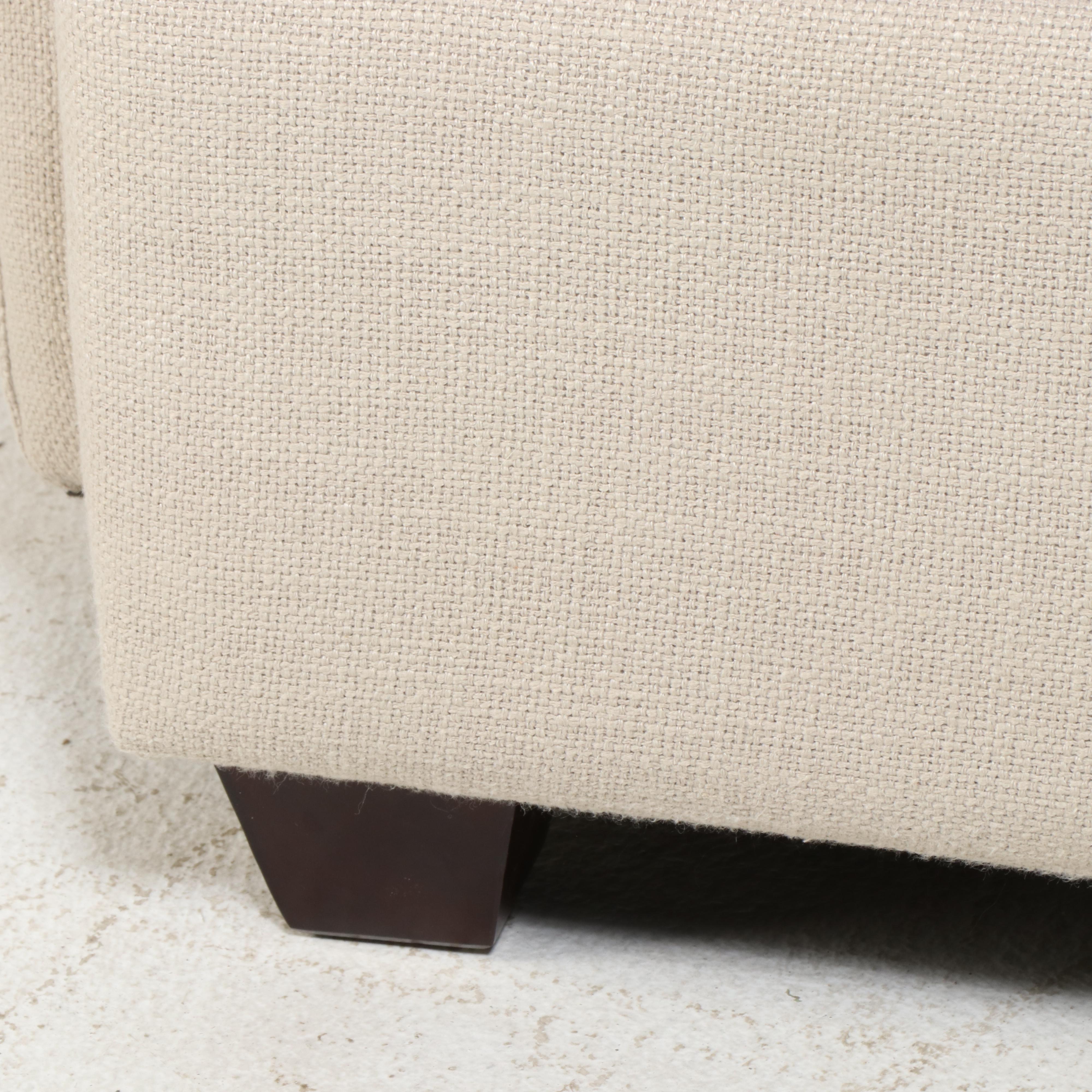 Crate & Barrel Contemporary Upholstered Sofa with Accent Pillows