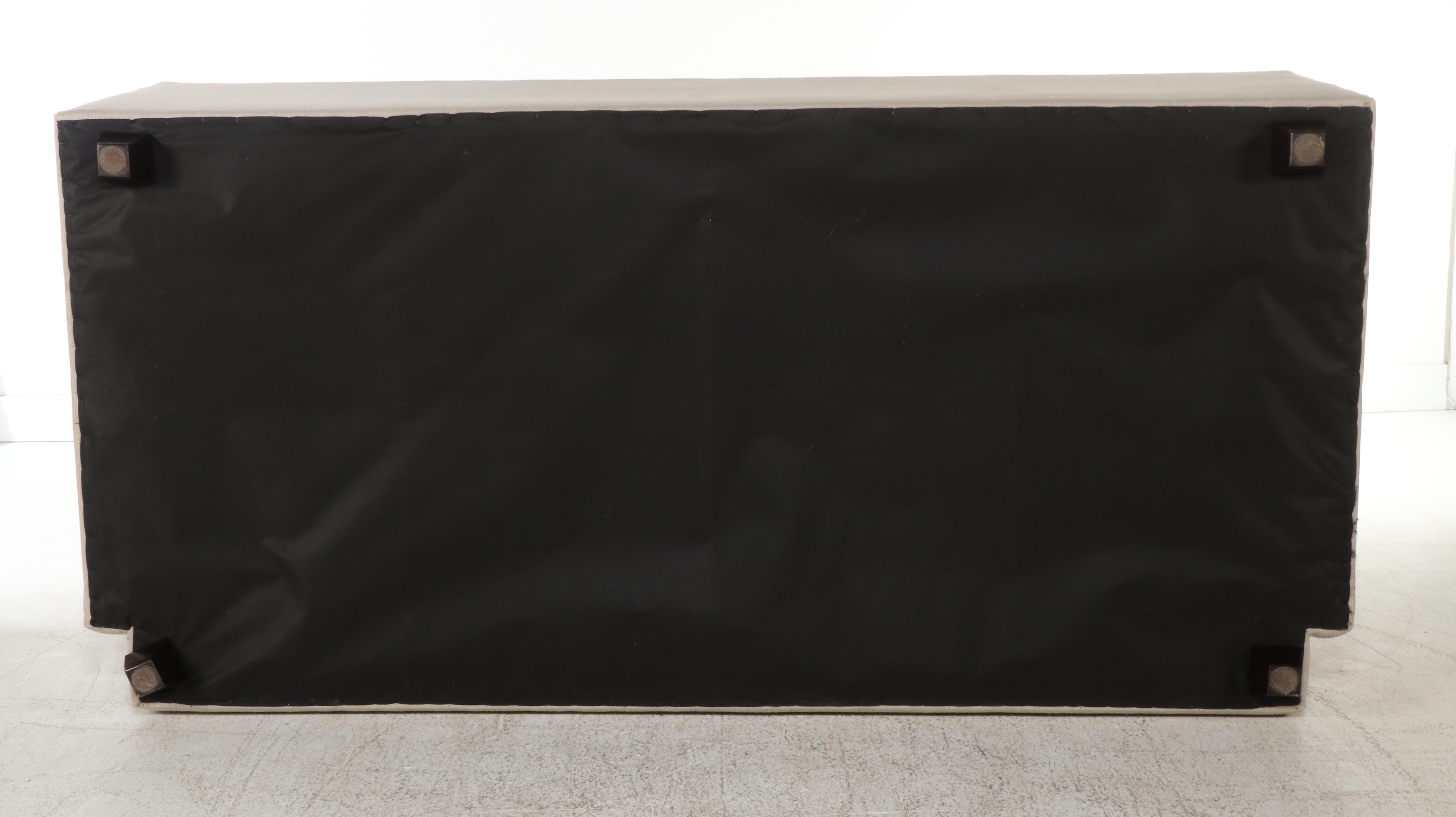 Crate & Barrel Contemporary Upholstered Sofa with Accent Pillows