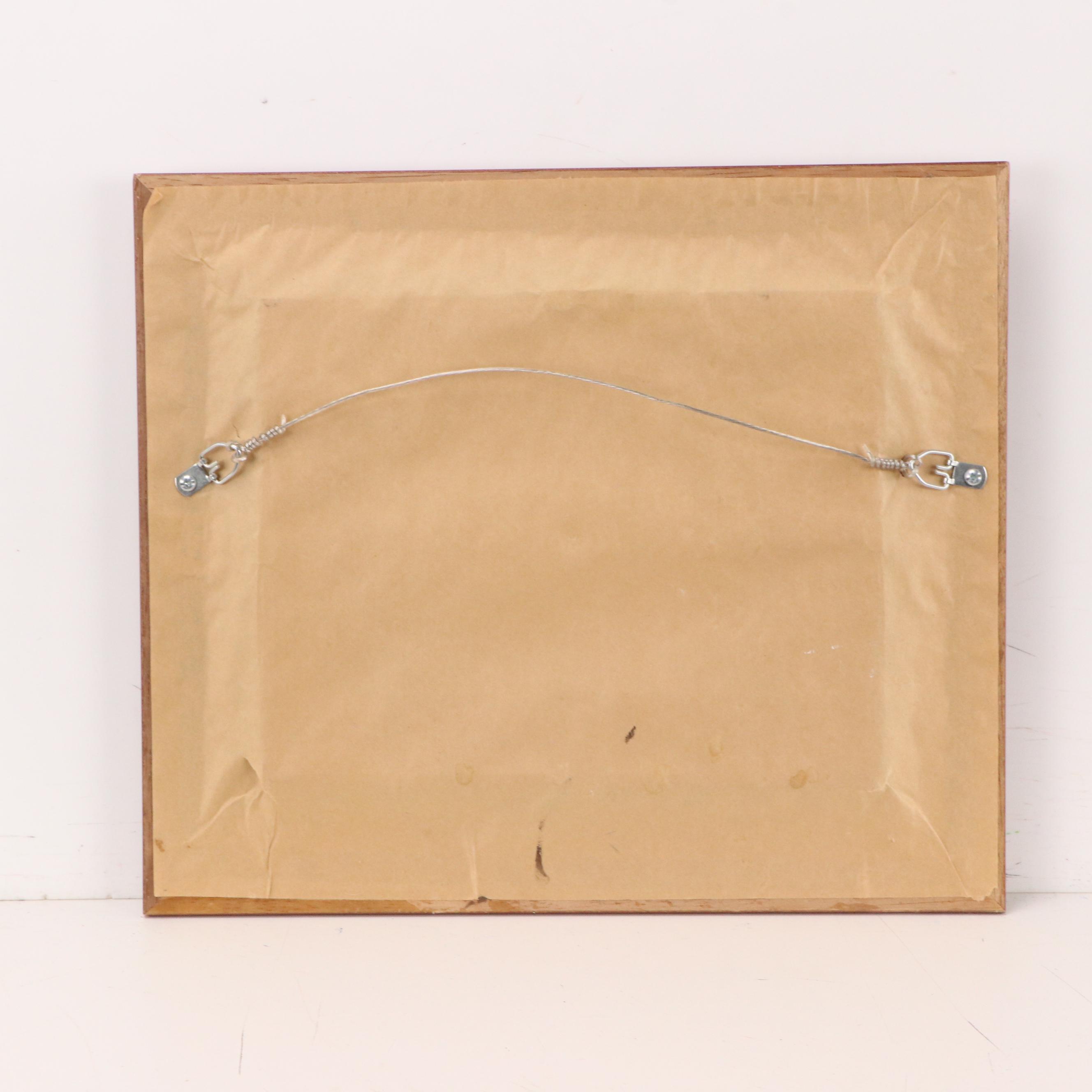 Kathleen Skinner Stylized Acrylic Painting of a Cat, 21st Century