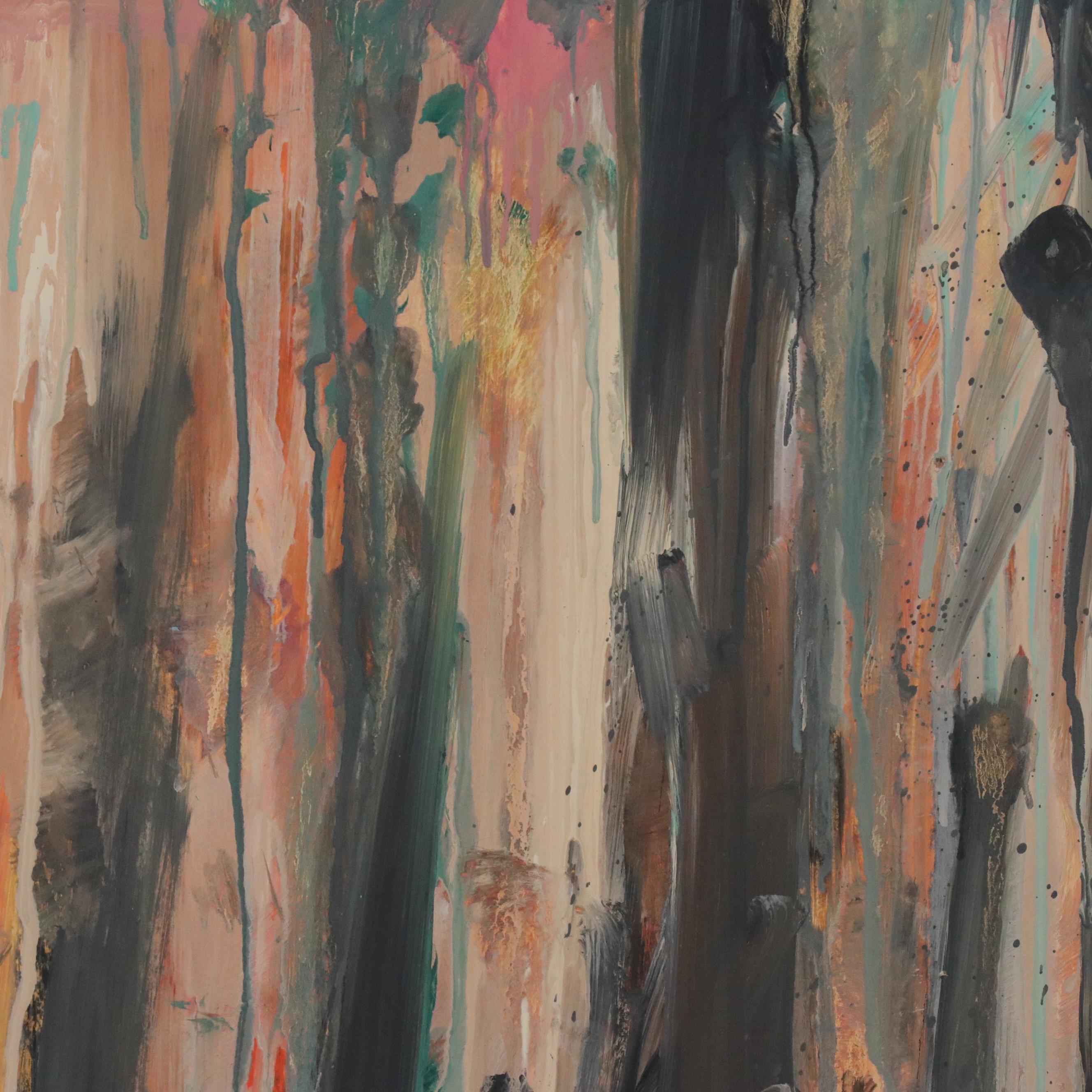 Jack Meanwell Abstract Modern Oil Painting, 1994