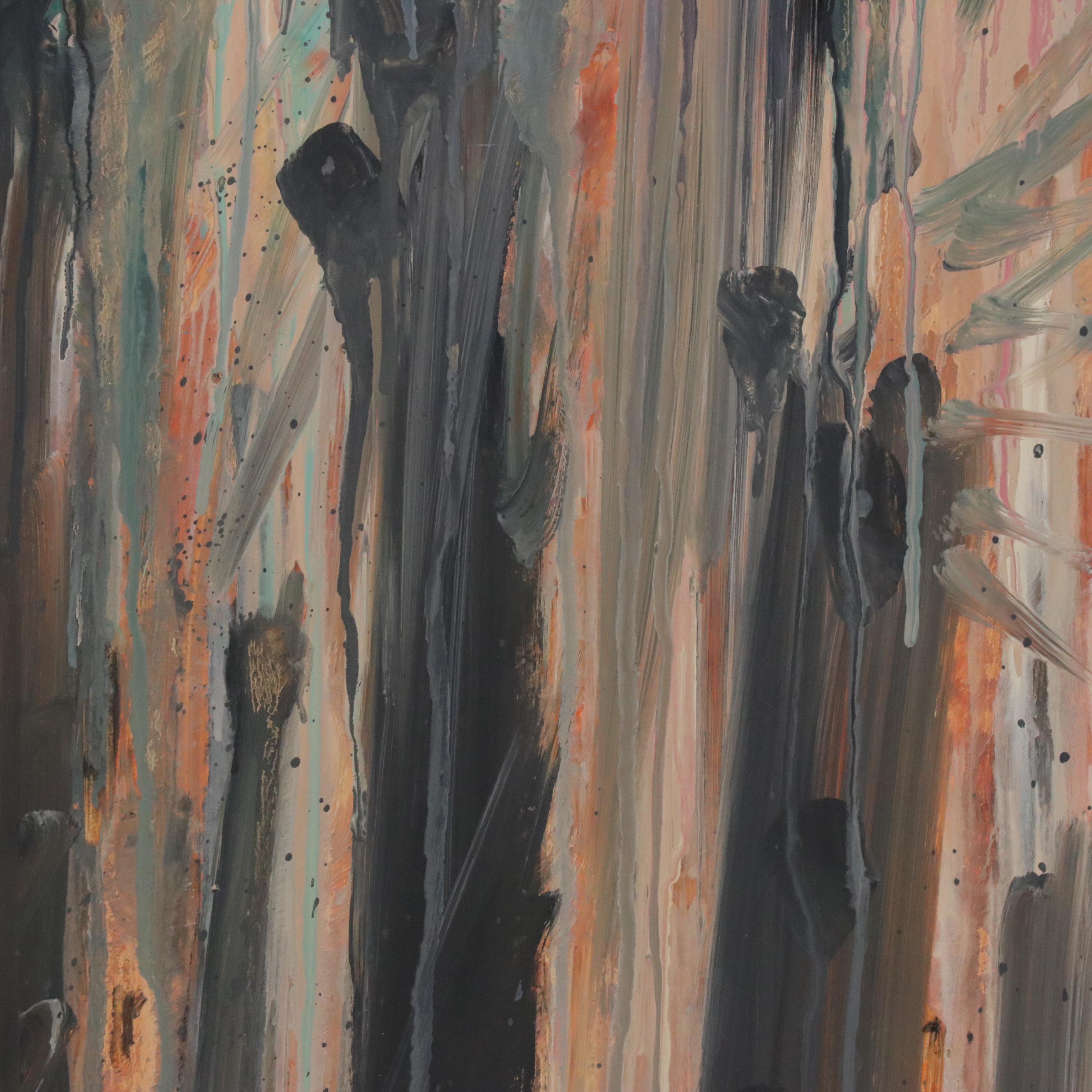 Jack Meanwell Abstract Modern Oil Painting, 1994