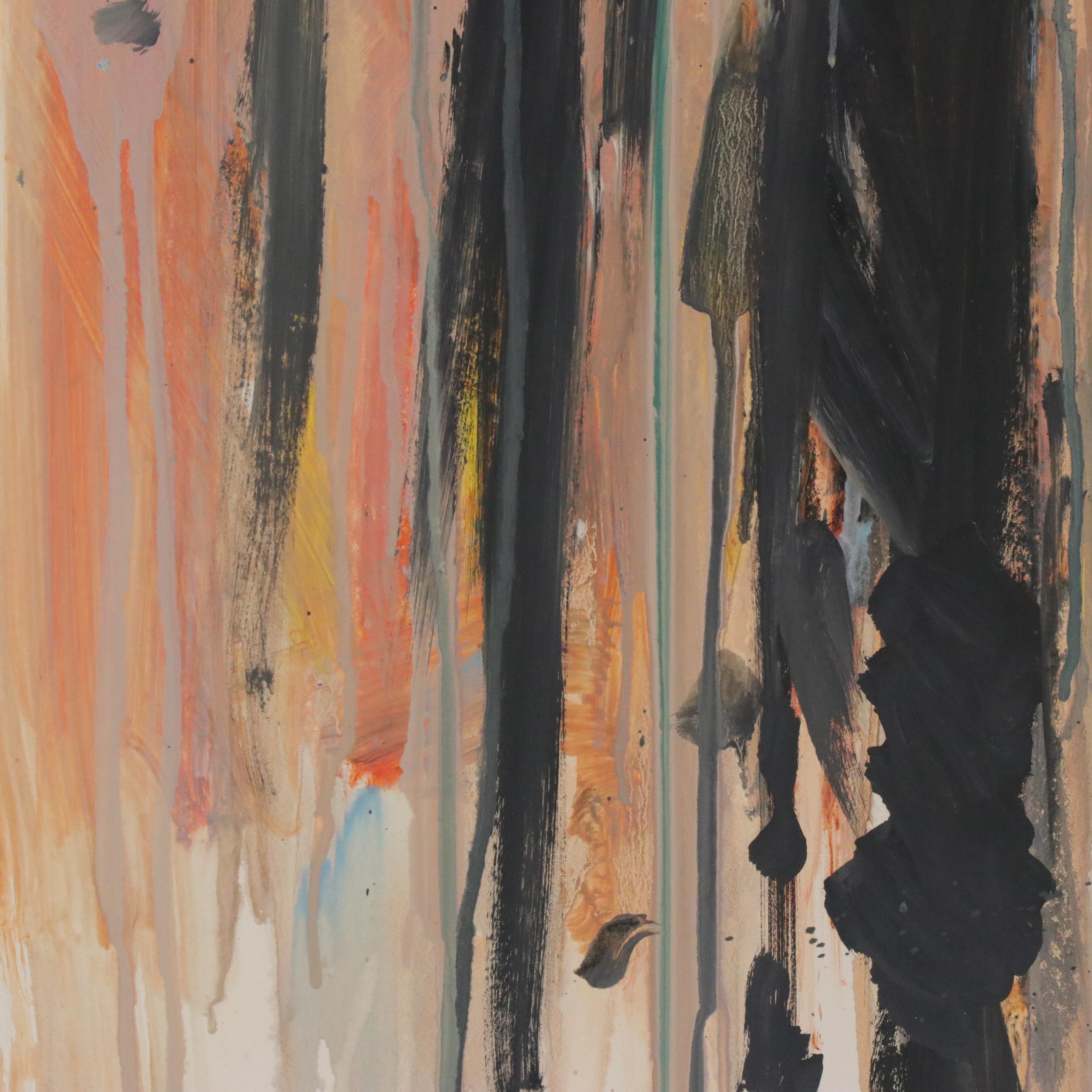 Jack Meanwell Abstract Modern Oil Painting, 1994