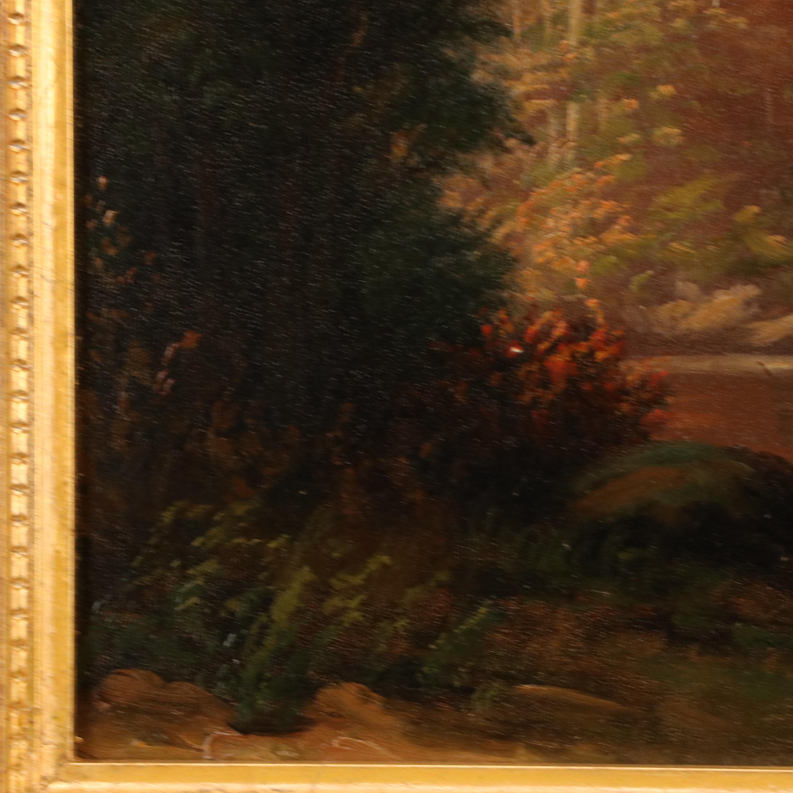 Hudson River School Landscape Oil Painting, Late 19th to Early 20th Century