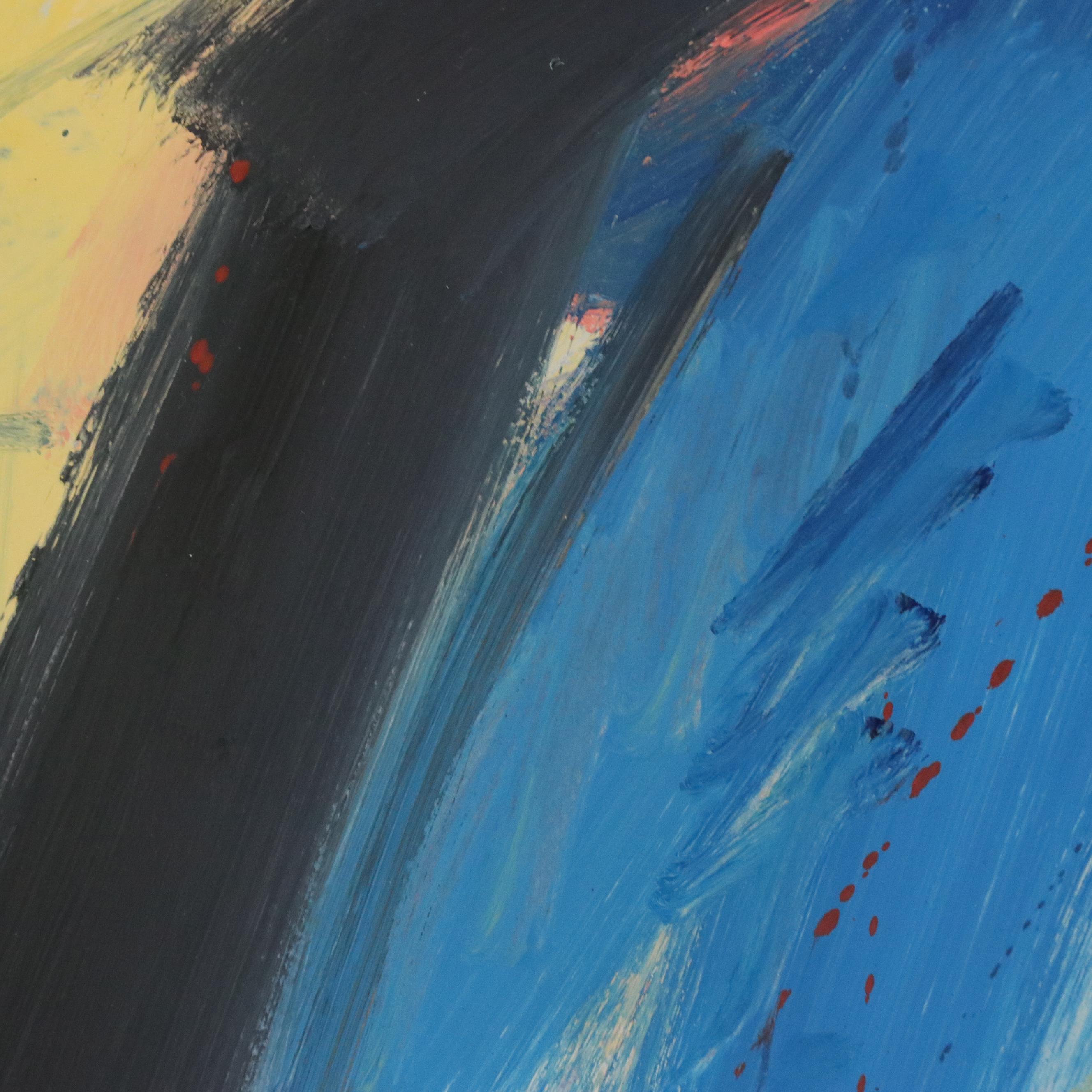 Jack Meanwell Abstract Modern Oil Painting, 1992