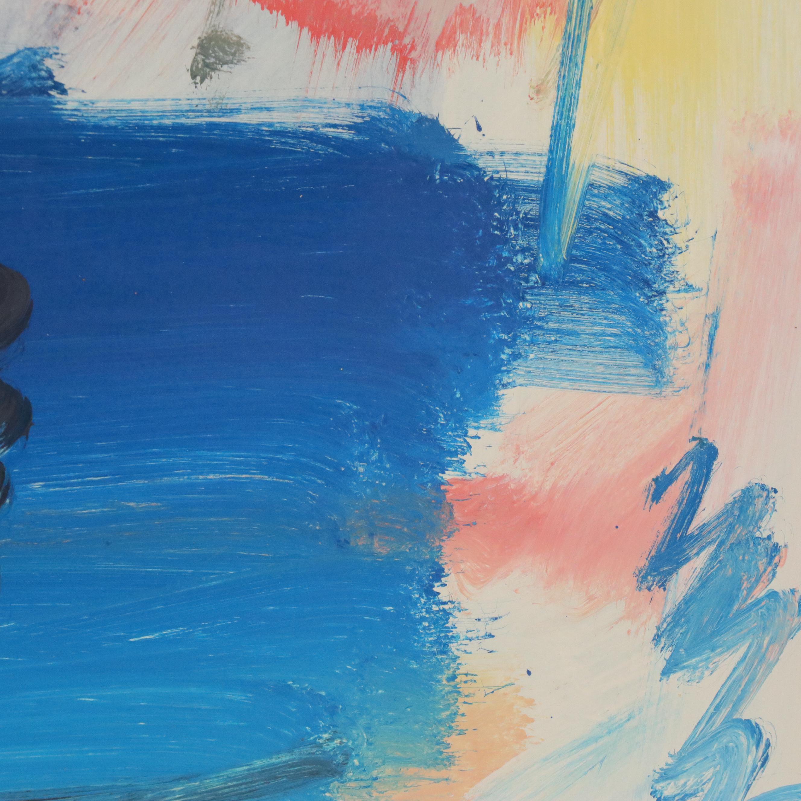 Jack Meanwell Abstract Modern Oil Painting, 1992