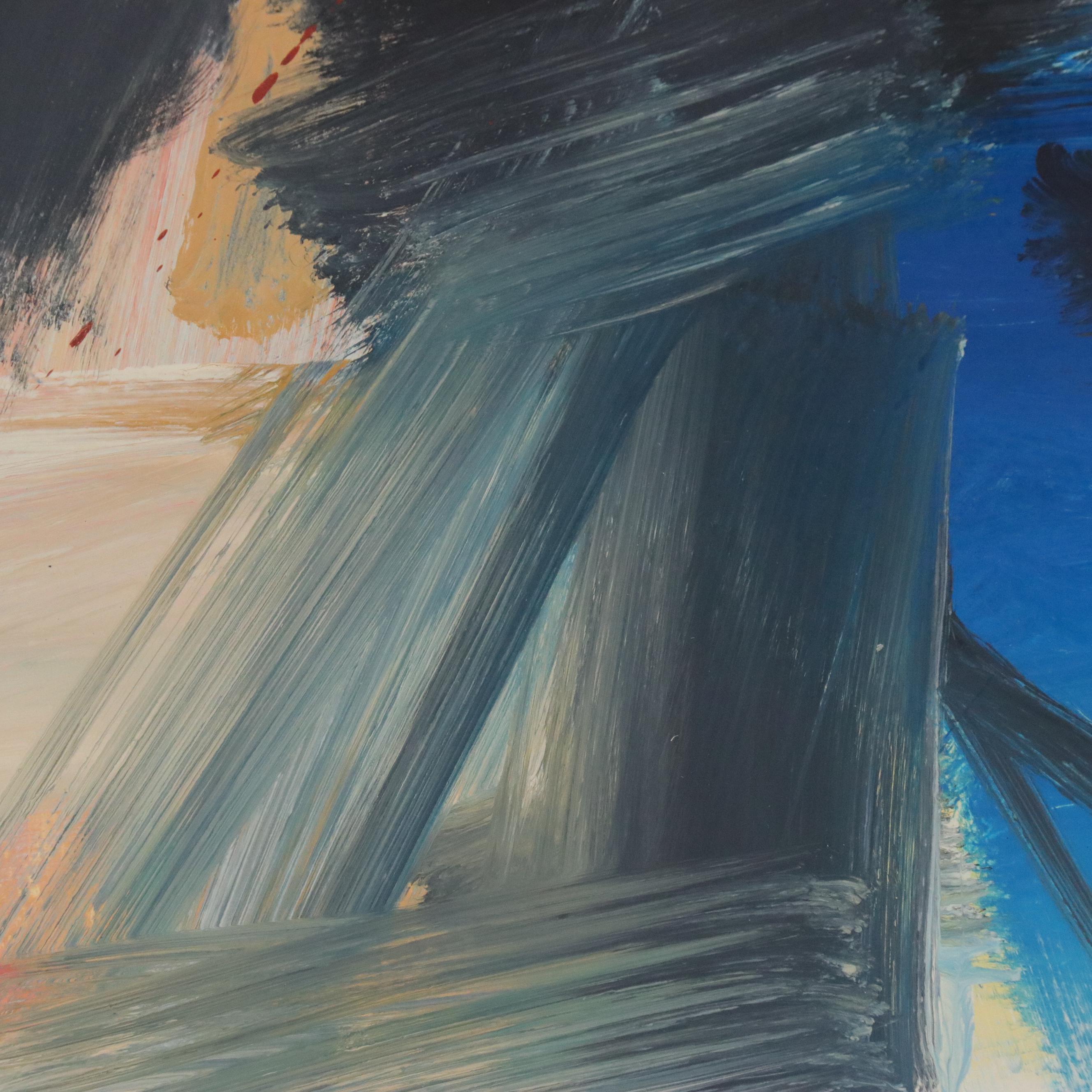 Jack Meanwell Abstract Modern Oil Painting, 1992