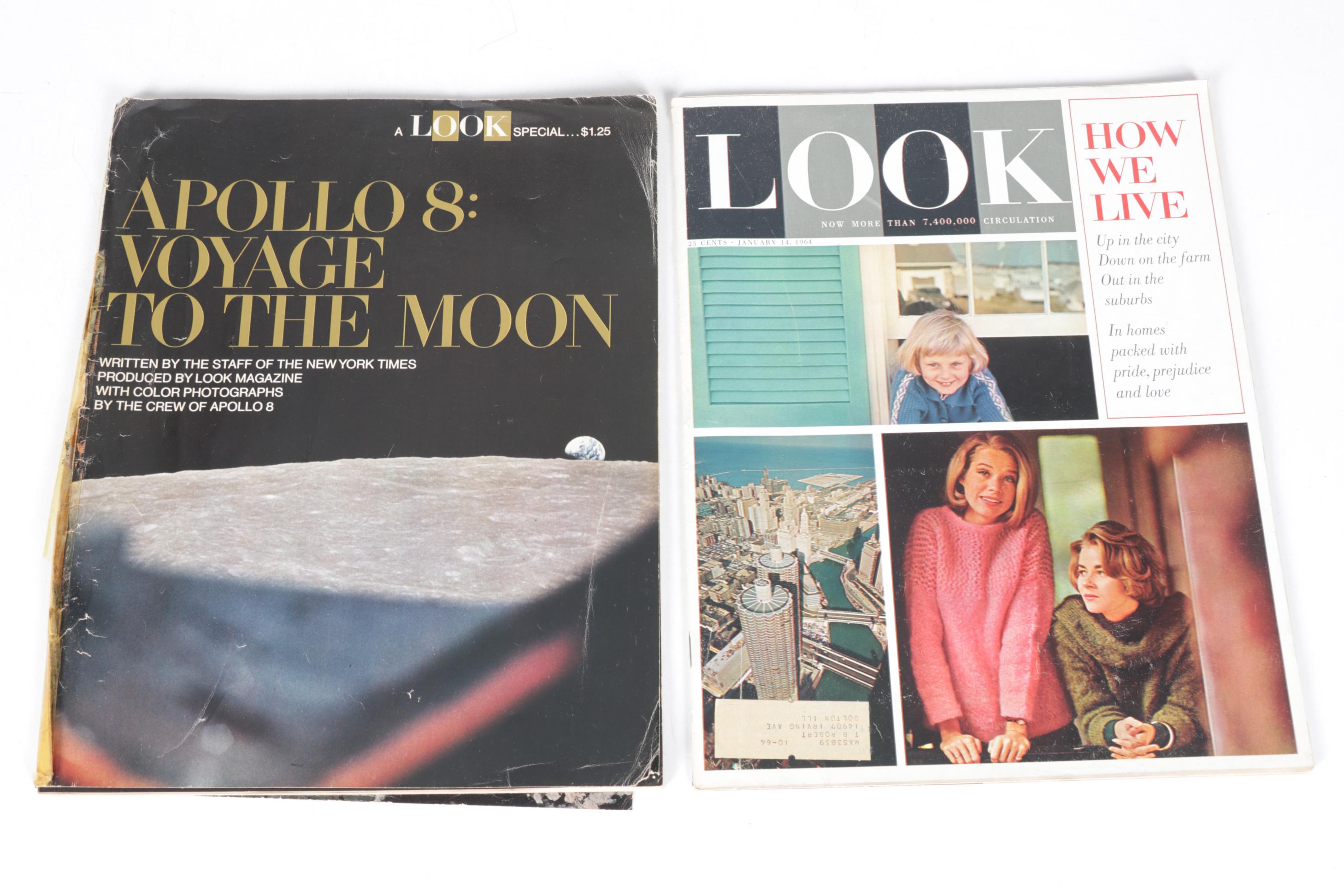 LIFE & LOOK Magazines Featuring Apollo Missions, the Kennedy's & More