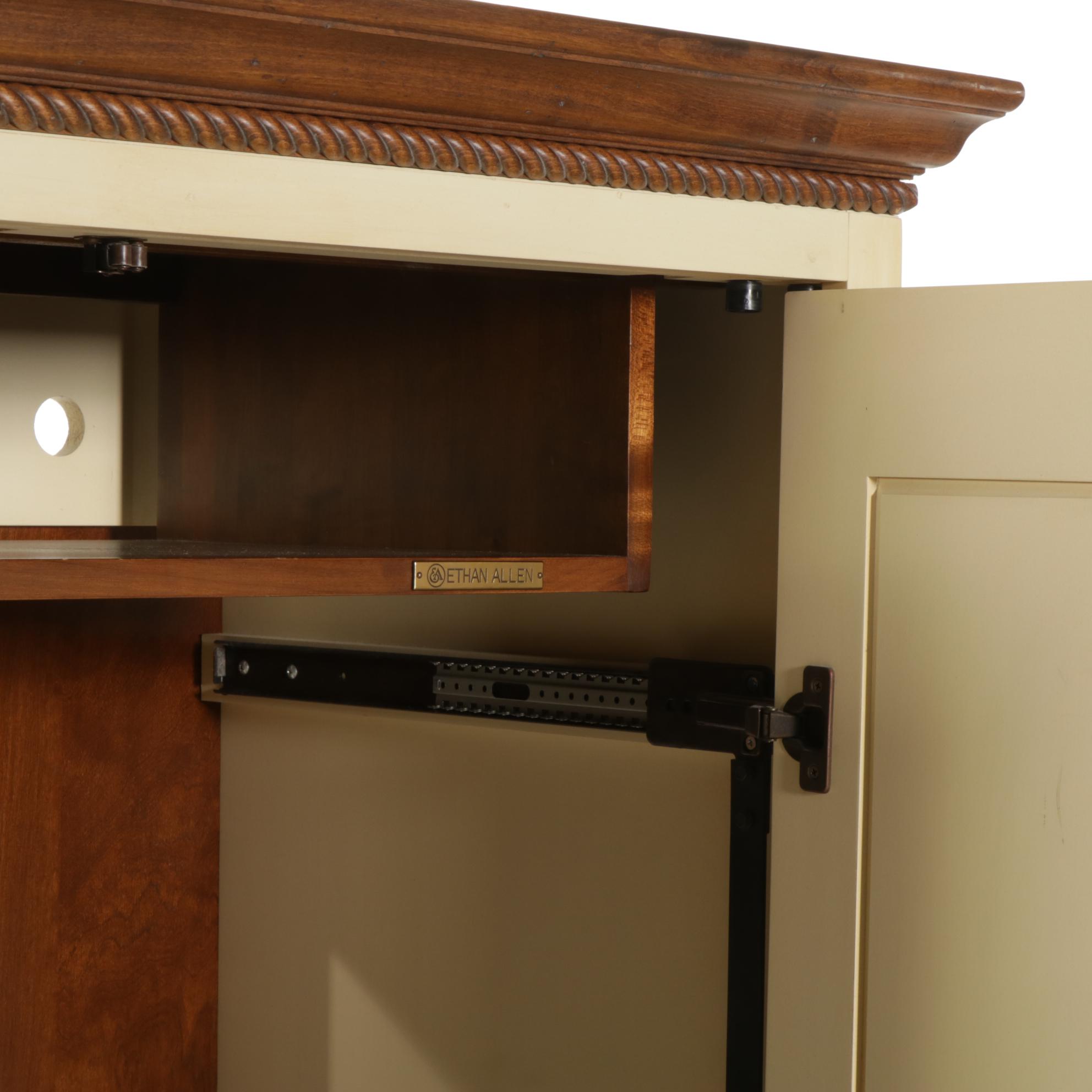 Ethan Allen "Country Crossings" Painted Entertainment Armoire