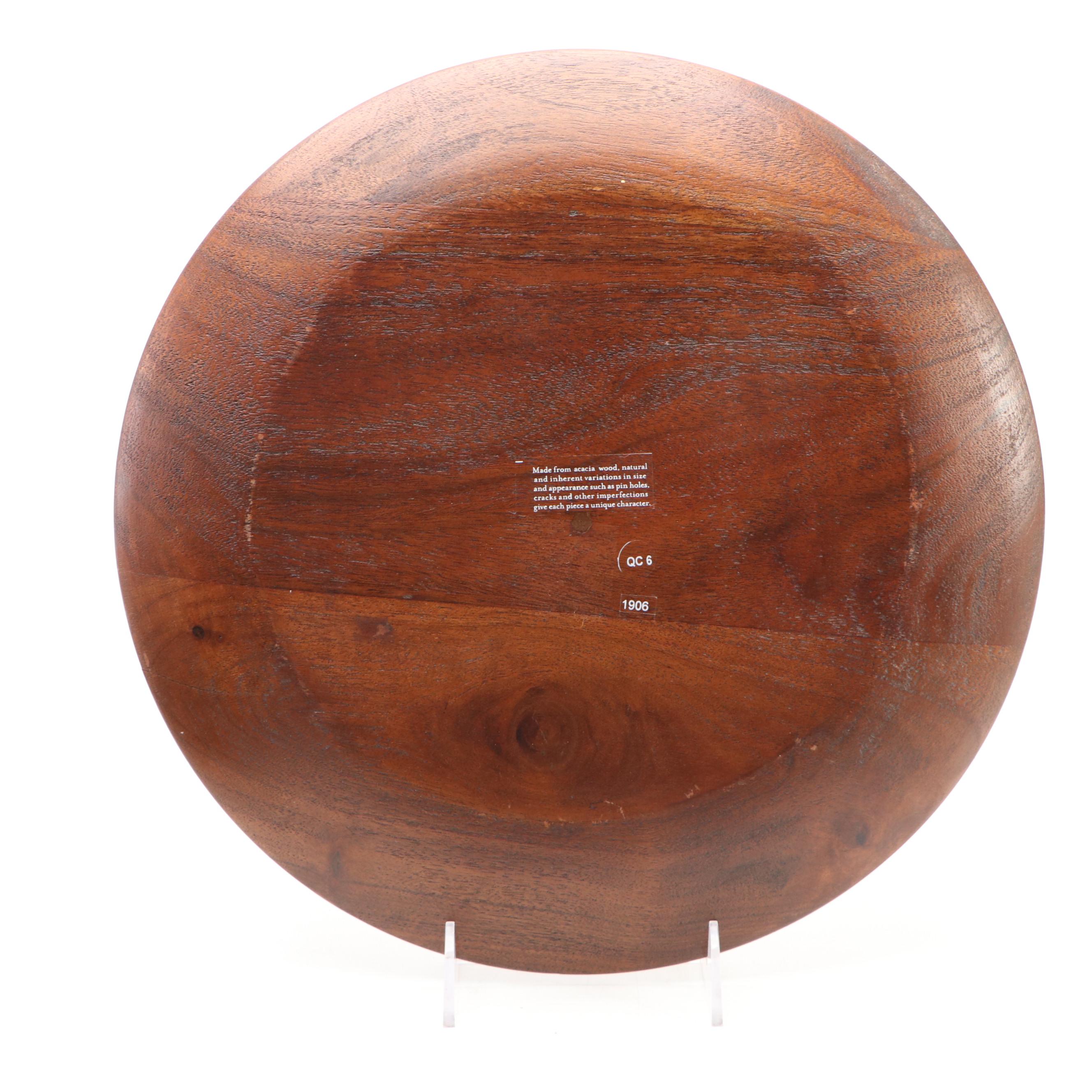 Pottery Barn "Chateau" Handcrafted Acacia Wood Chargers