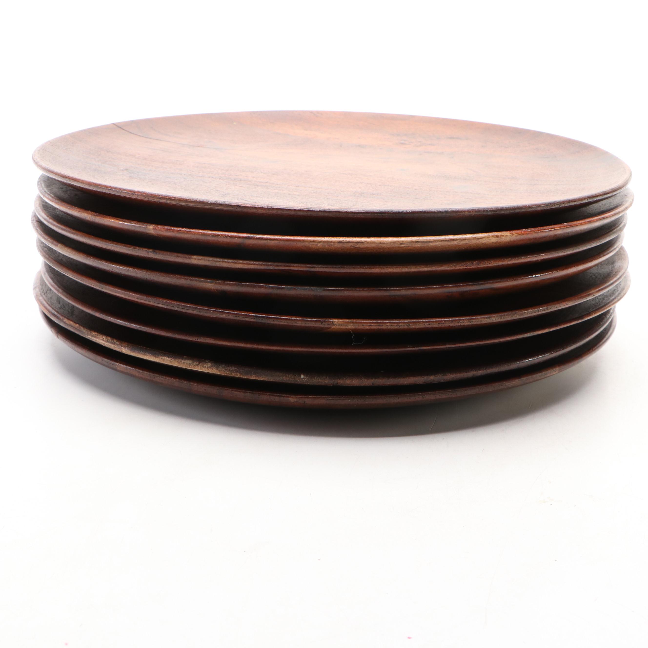 Pottery Barn "Chateau" Handcrafted Acacia Wood Chargers