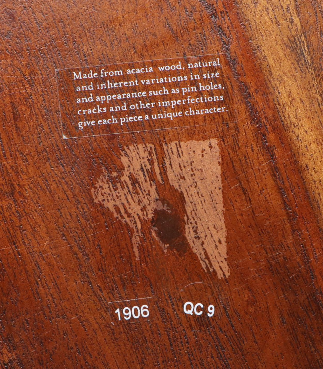 Pottery Barn "Chateau" Handcrafted Acacia Wood Chargers