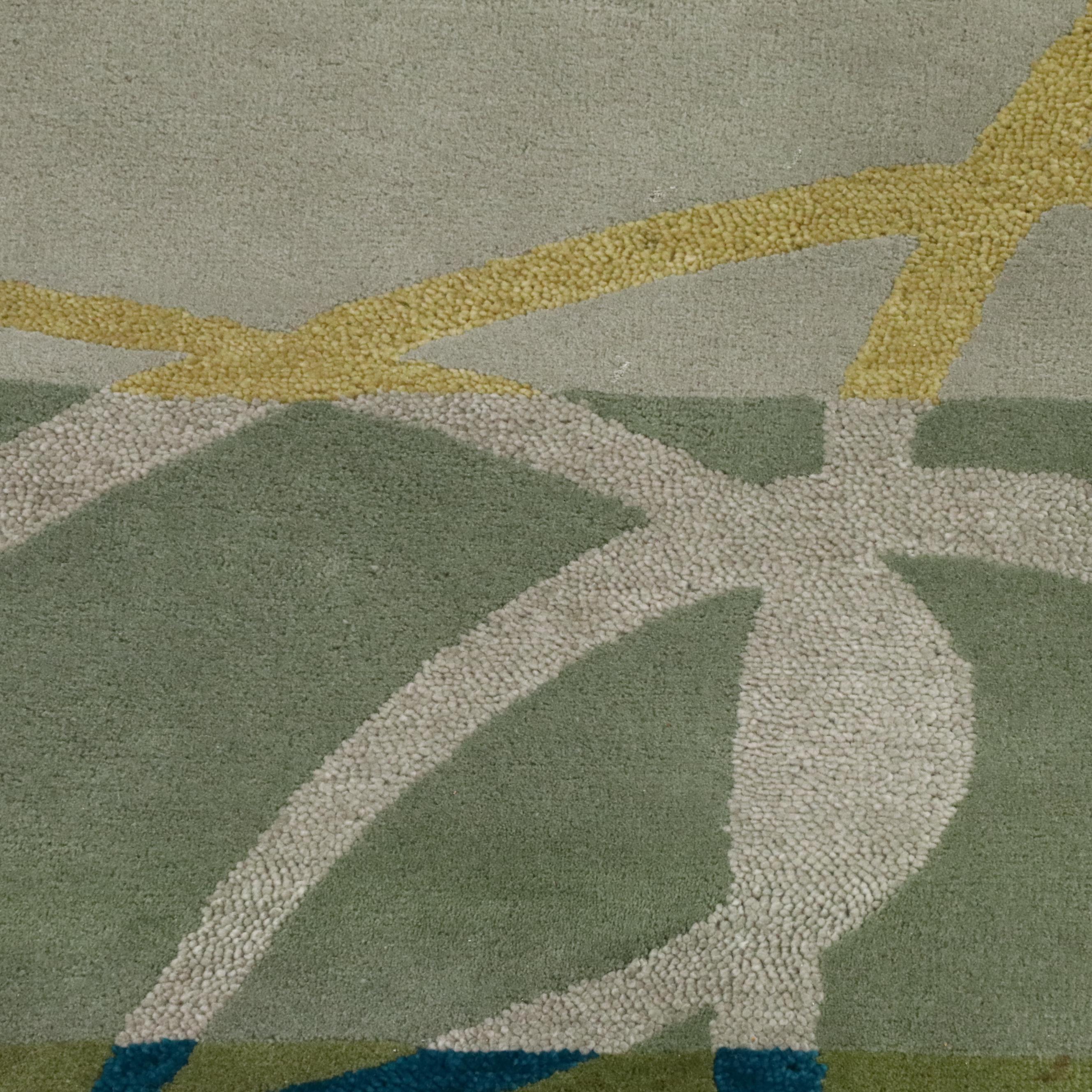 9' x 9' Round Hand-Tufted Thailand Della Robia "Grotto" Contemporary Area Rug