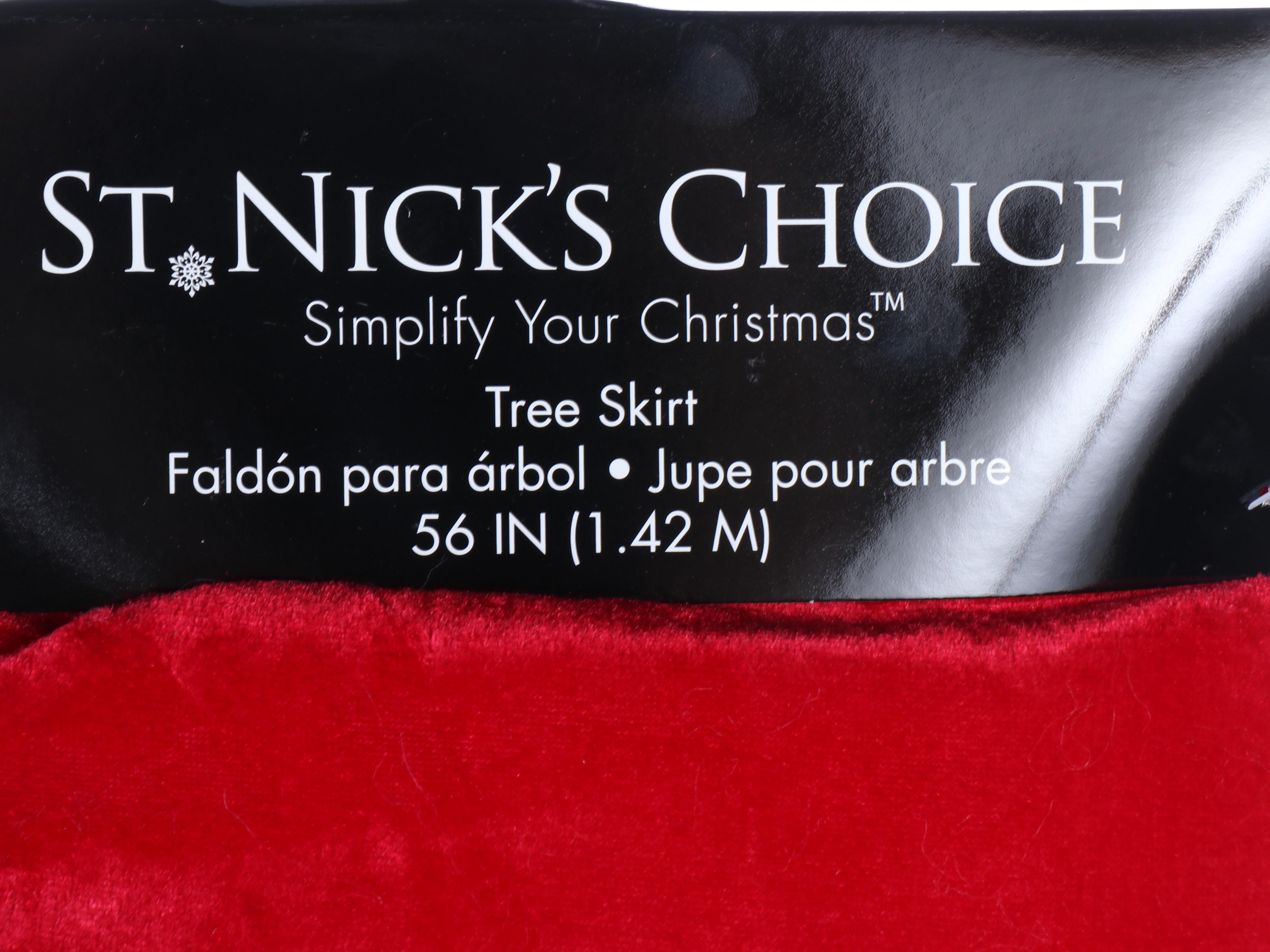 St. Nick's Choice Red Christmas Tree Skirts