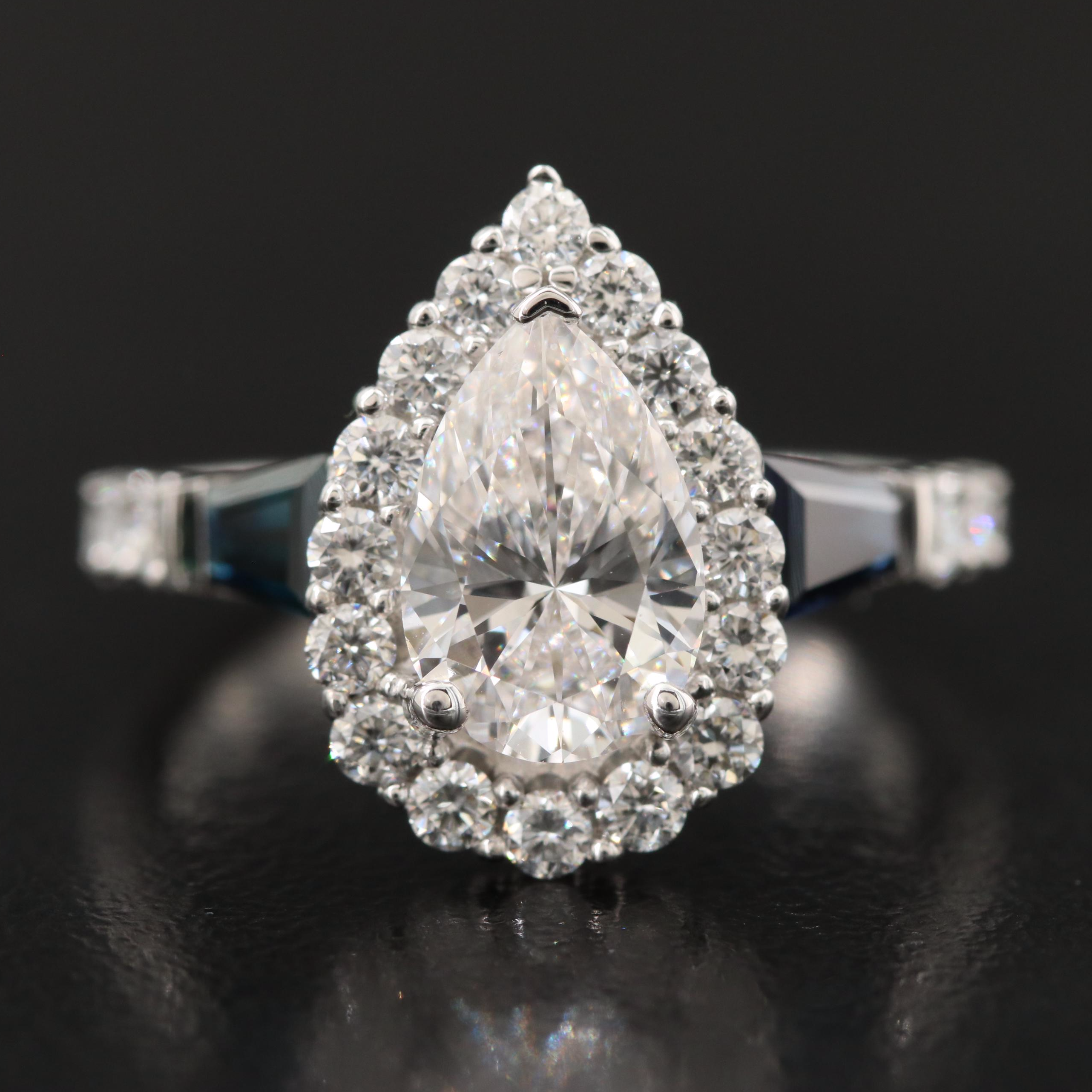 Vera Wang "Love" 14K 2.25 CTW Lab Grown Diamond and Sapphire Ring