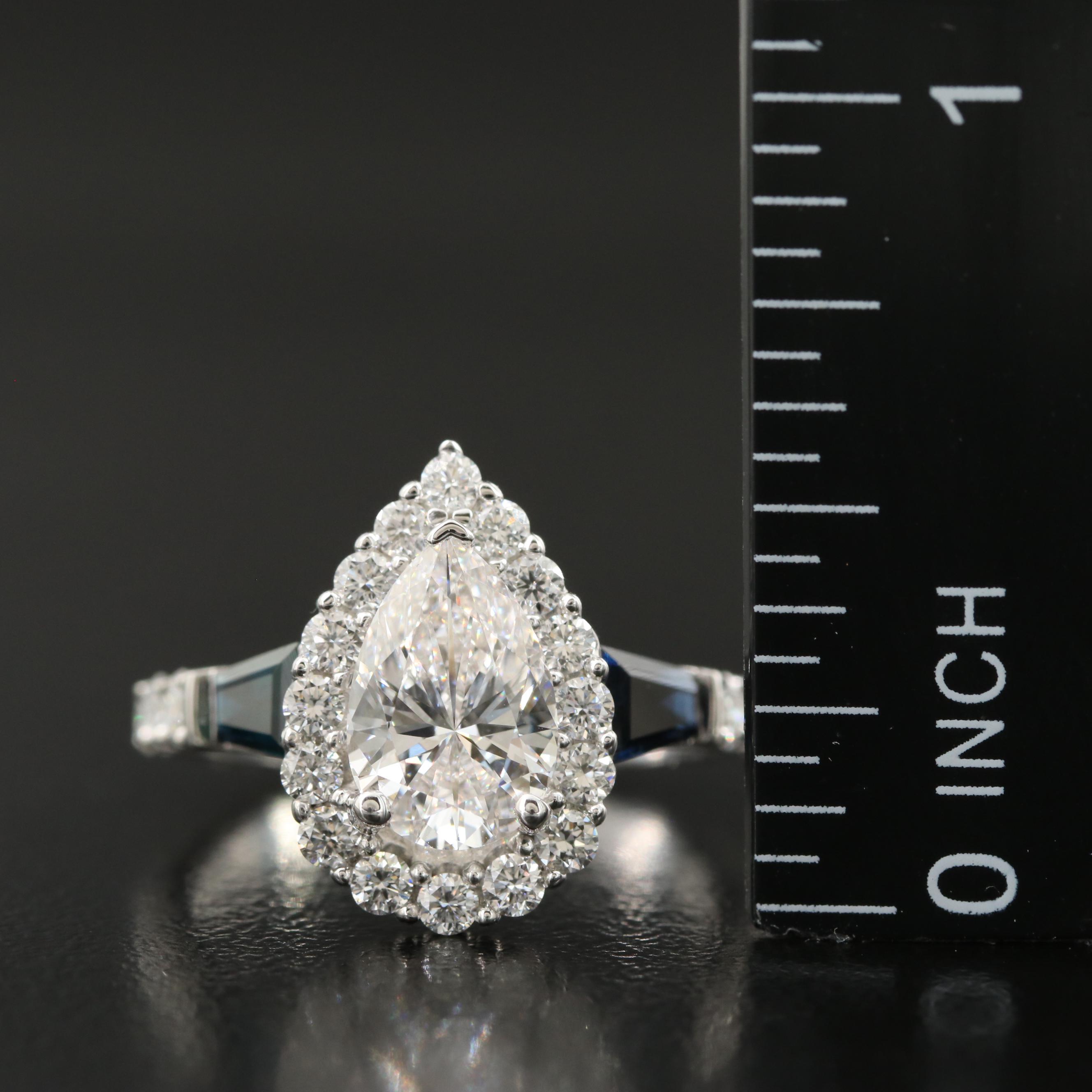 Vera Wang "Love" 14K 2.25 CTW Lab Grown Diamond and Sapphire Ring