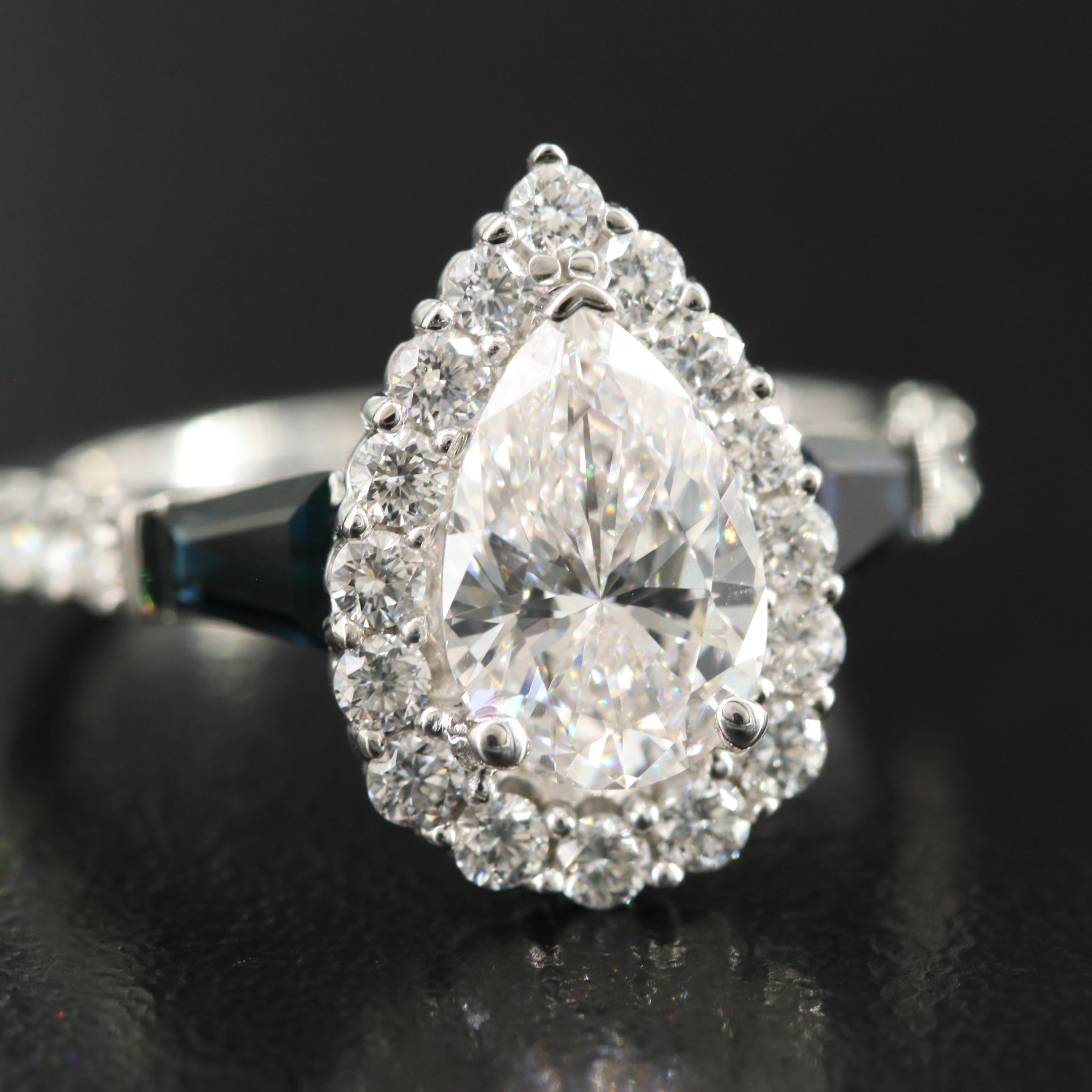 Vera Wang "Love" 14K 2.25 CTW Lab Grown Diamond and Sapphire Ring