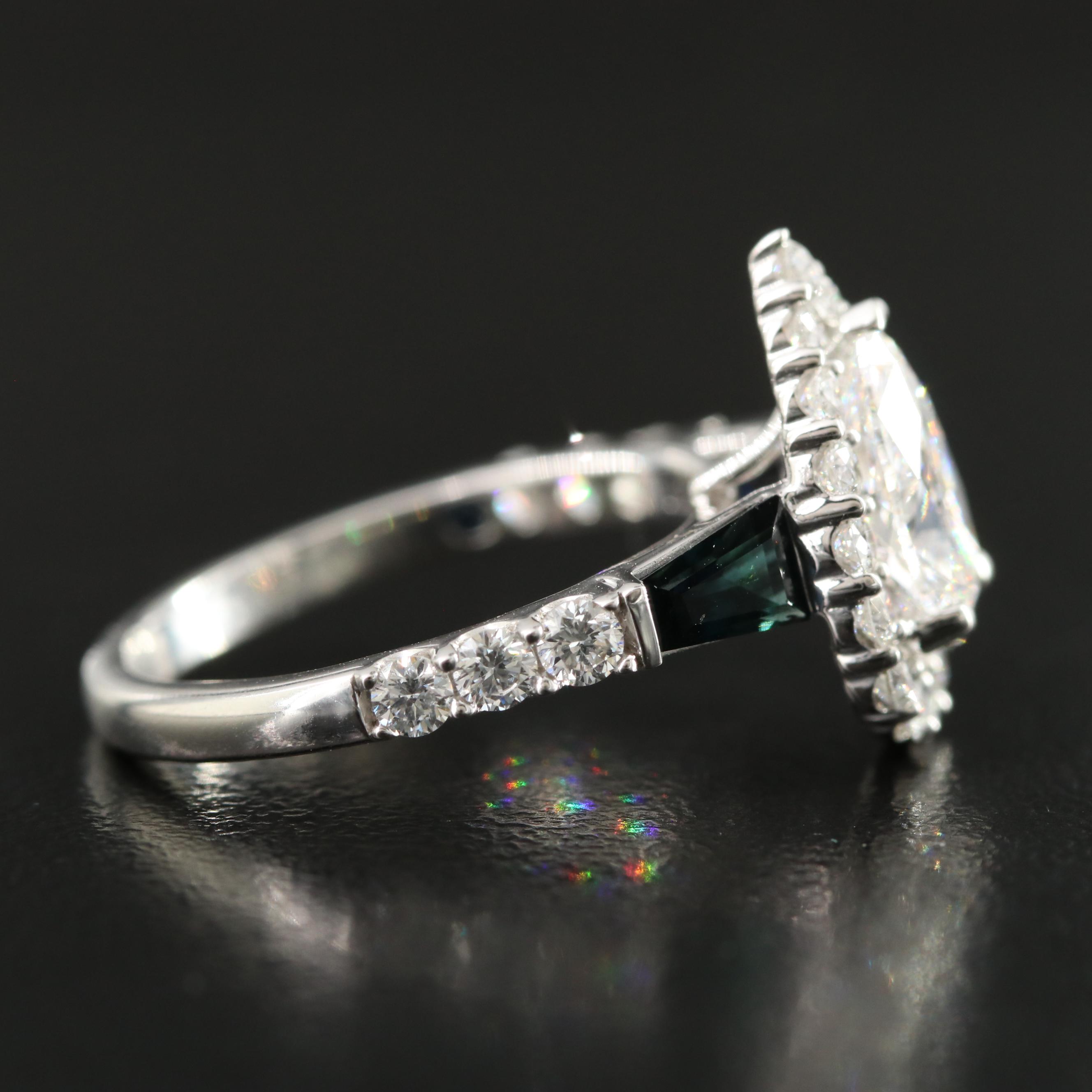 Vera Wang "Love" 14K 2.25 CTW Lab Grown Diamond and Sapphire Ring