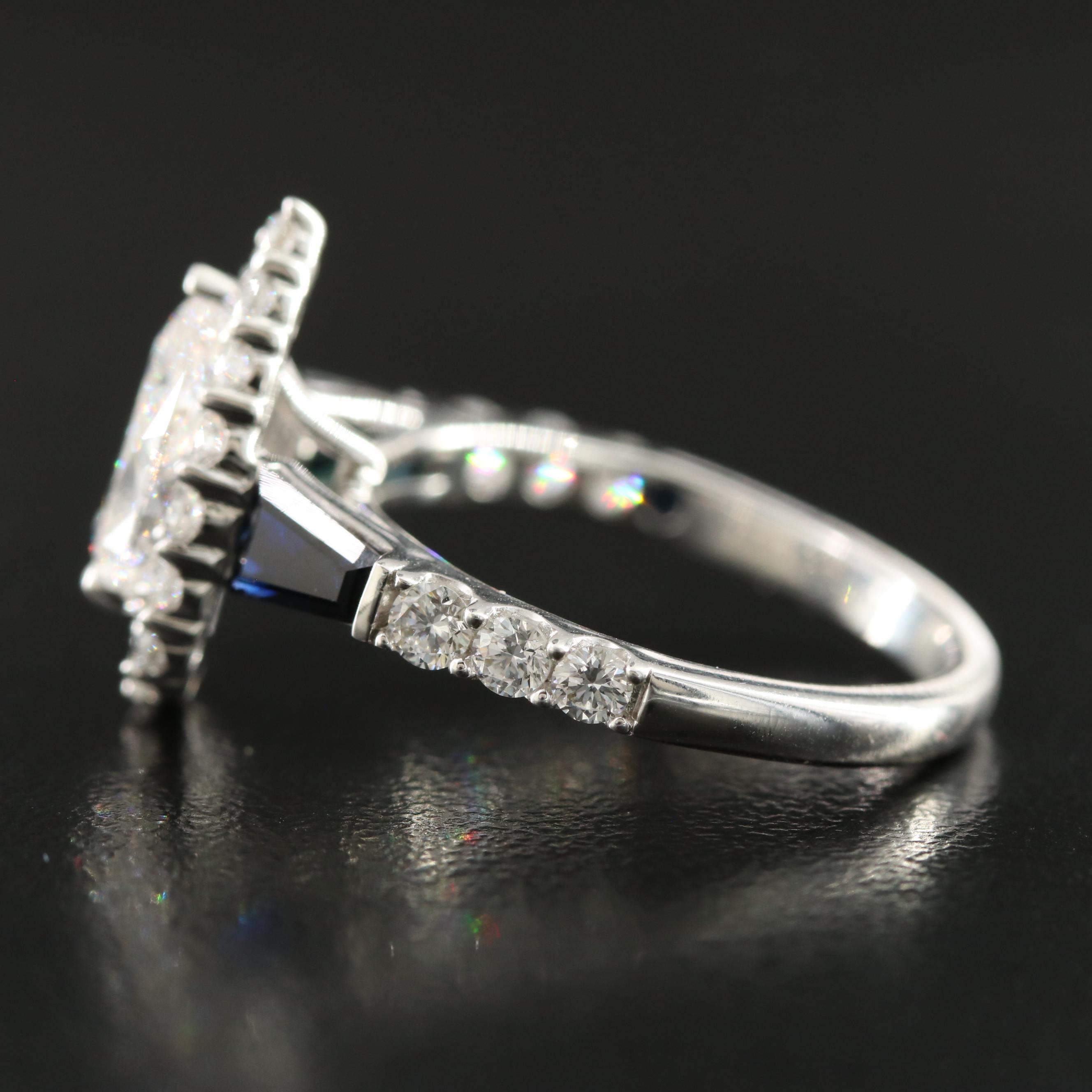 Vera Wang "Love" 14K 2.25 CTW Lab Grown Diamond and Sapphire Ring